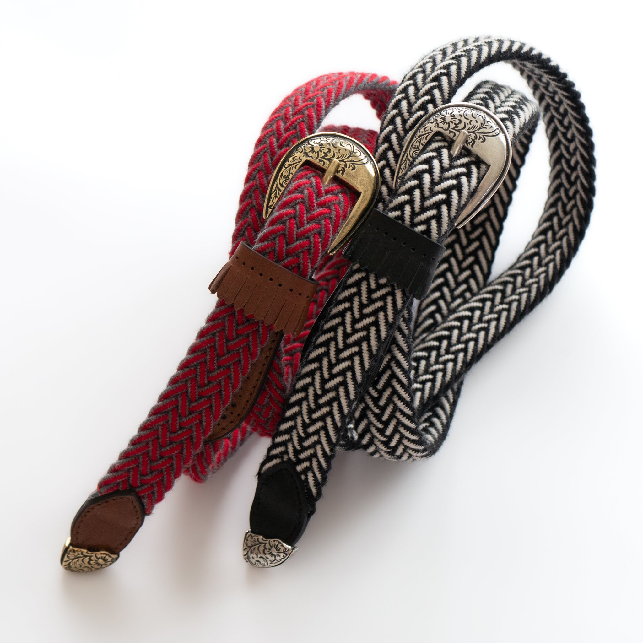 frangia 3° | wool mesh BELT / E / SILVER & GOLD BUCKLE