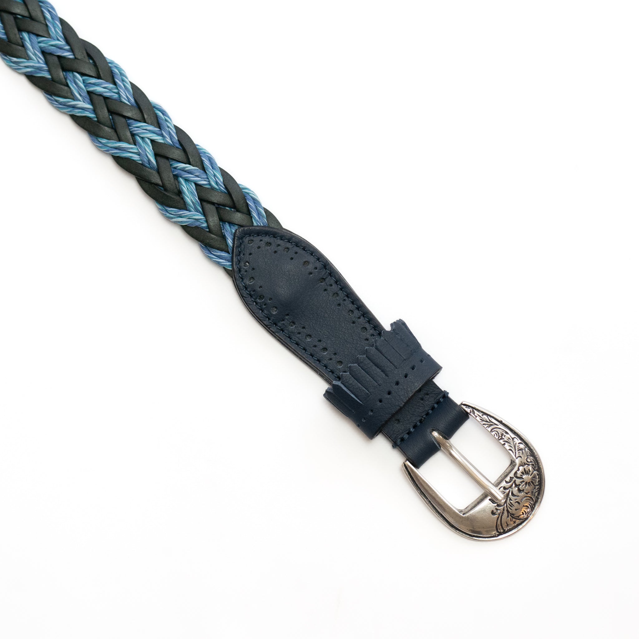 frangia 2° | Leather combination mesh BELT / SILVER & GOLD BUCKLE