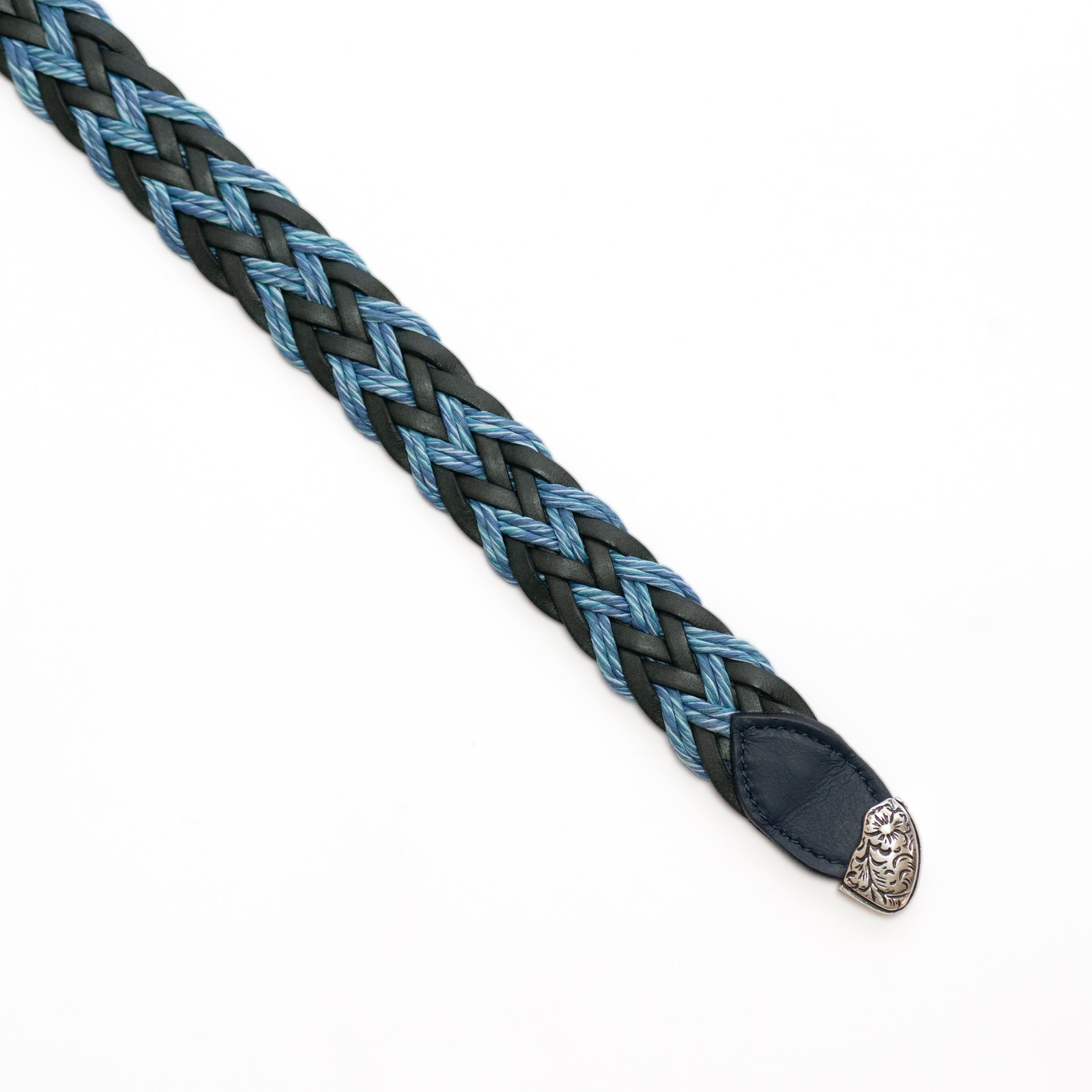frangia 2° | Leather combination mesh BELT / SILVER & GOLD BUCKLE