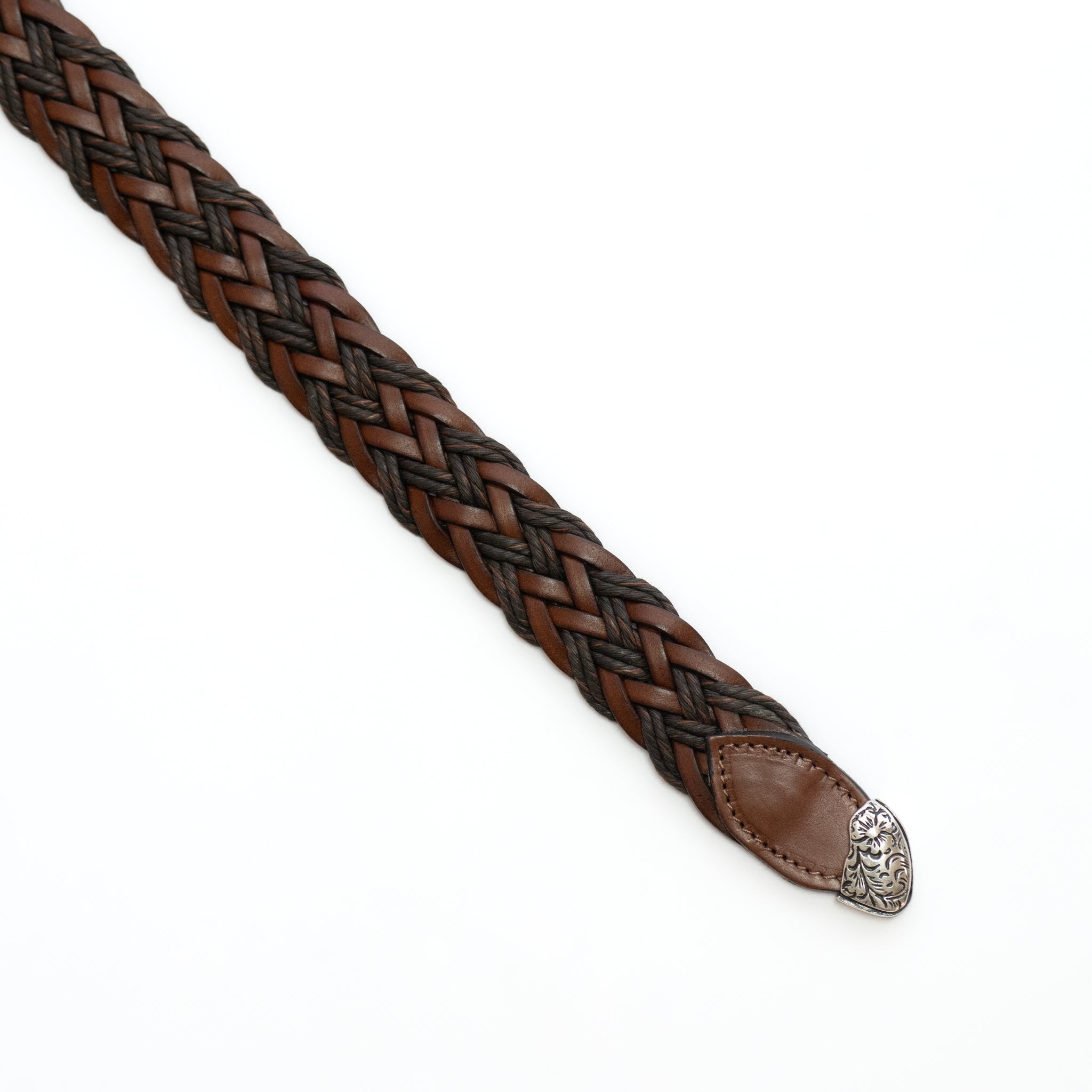 frangia 2° | Leather combination mesh BELT / SILVER & GOLD BUCKLE