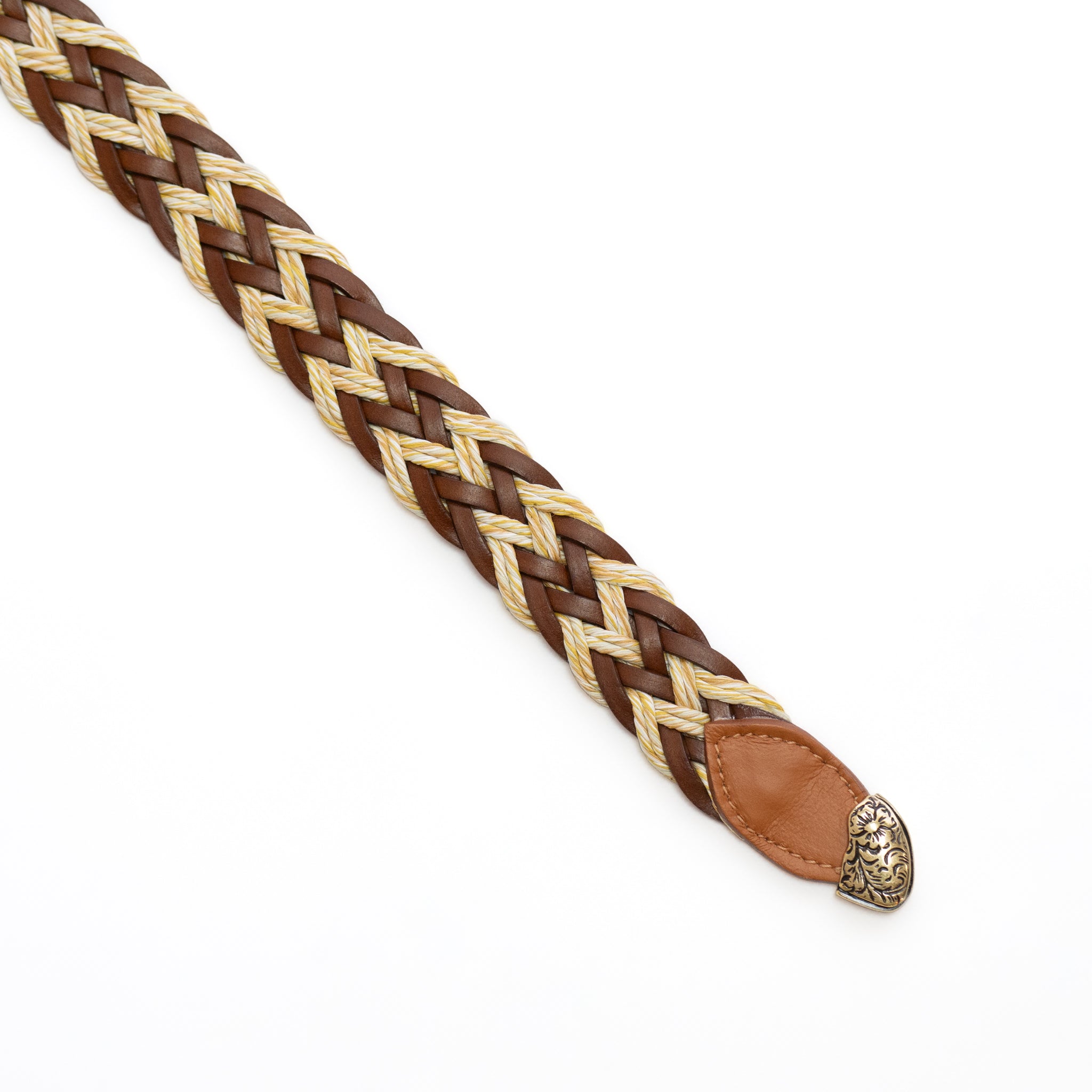 frangia 2° | Leather combination mesh BELT / SILVER & GOLD BUCKLE