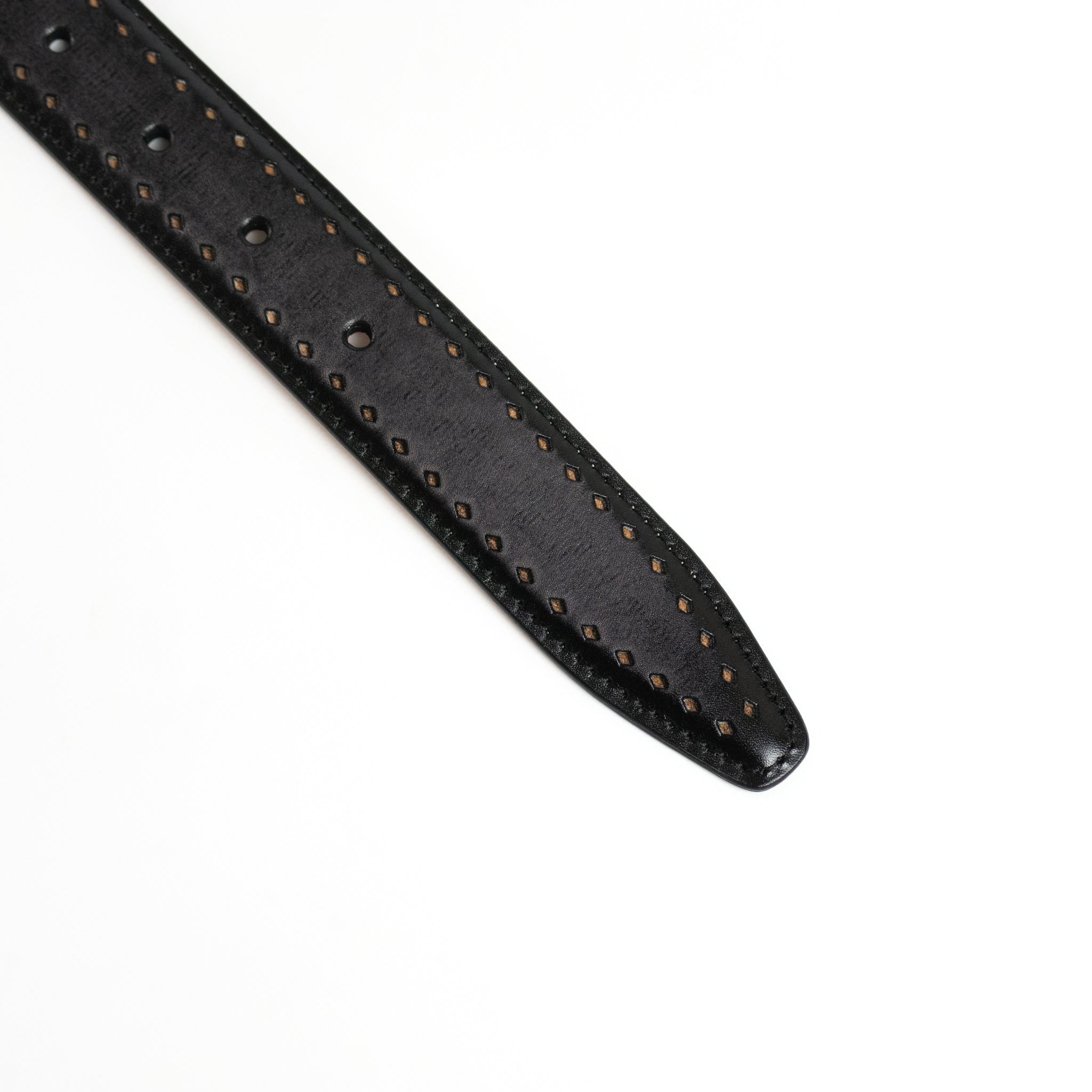 square buckle calf leather belt / medallion