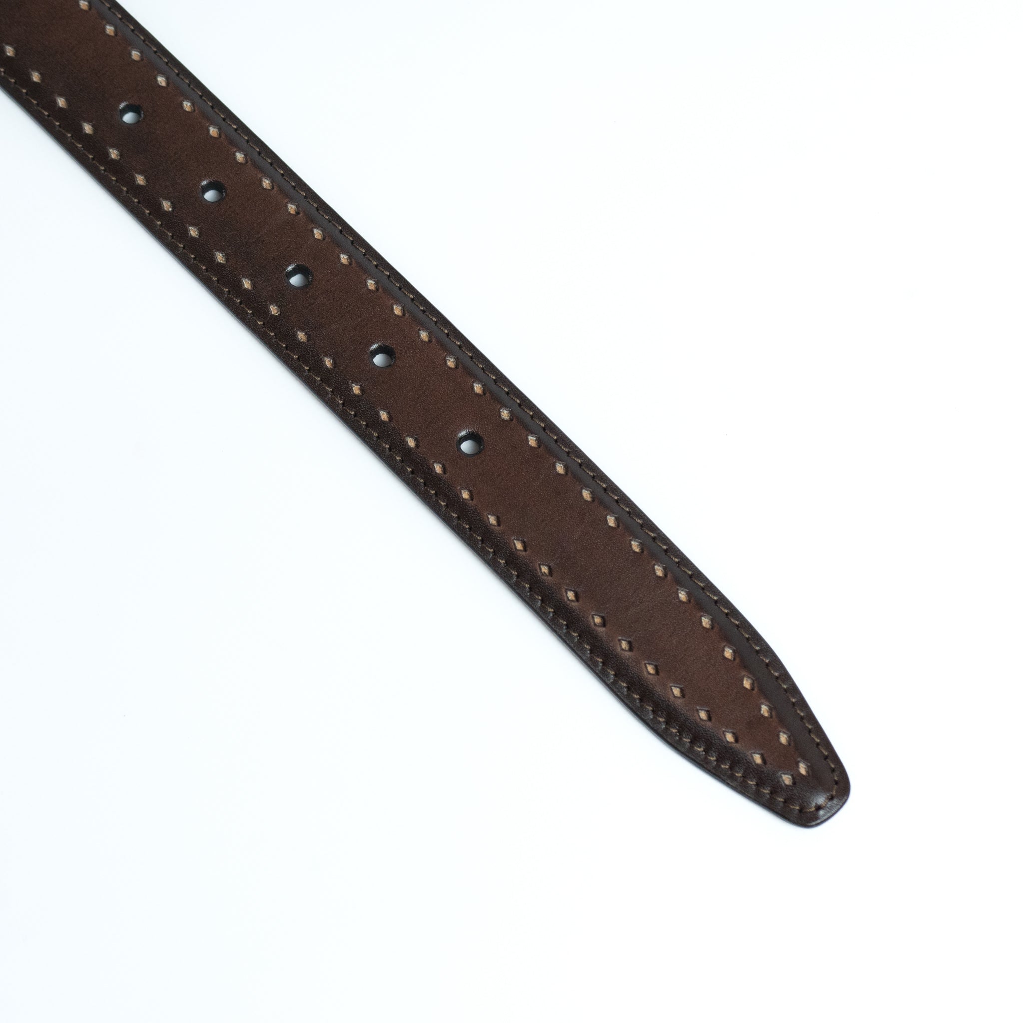square buckle calf leather belt / medallion