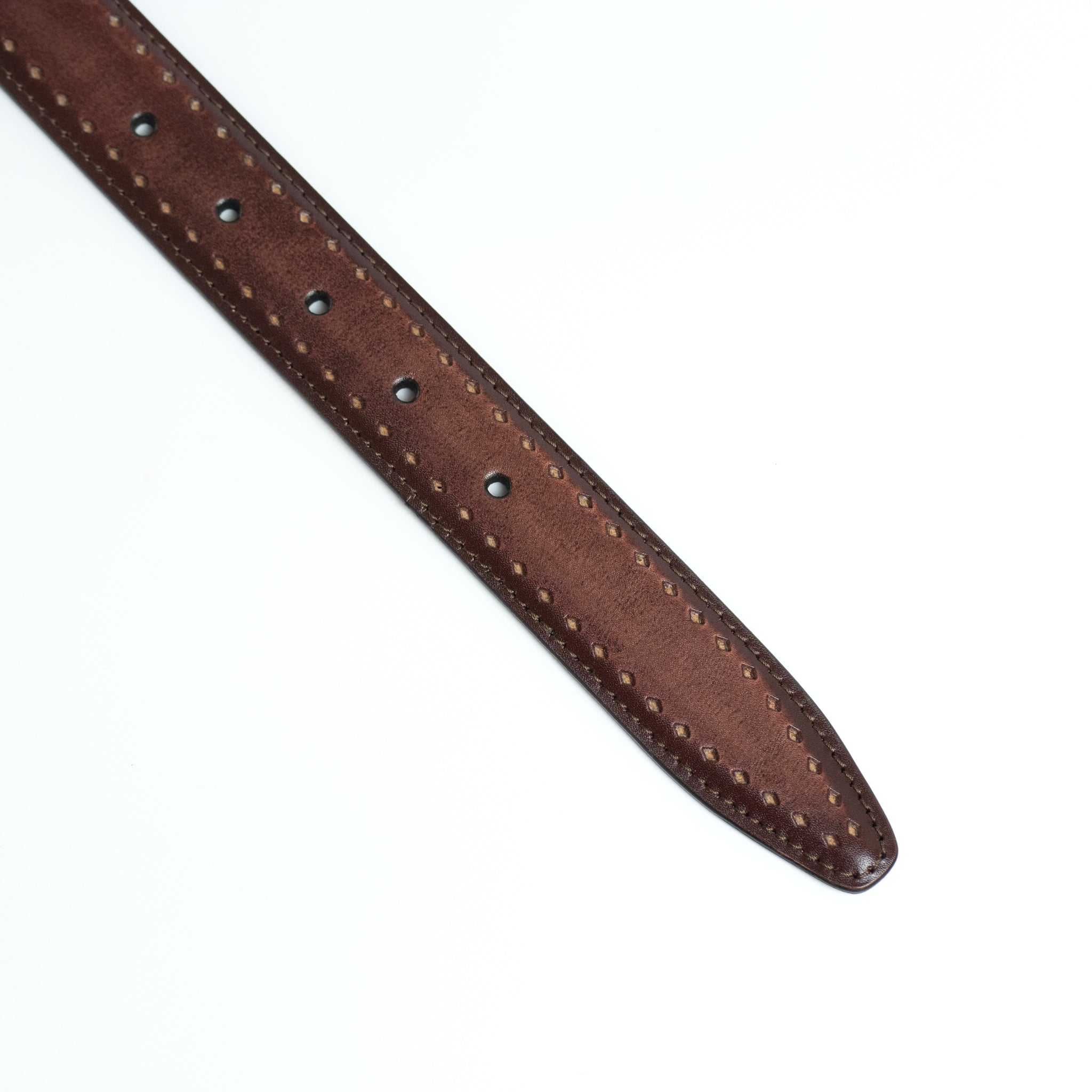 square buckle calf leather belt / medallion