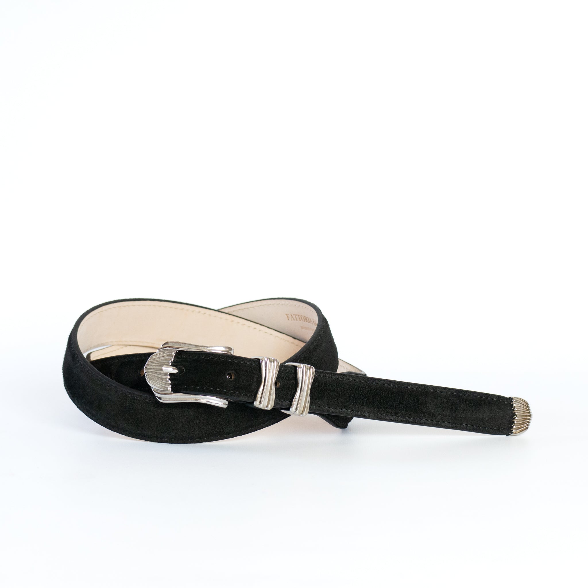 SUEDE LEATHER WESTERN BELT | W05