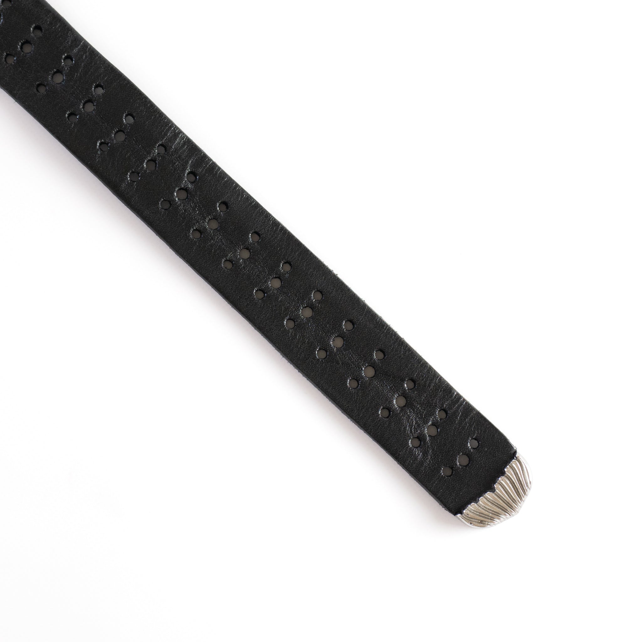 PERFORATED LEATHER WESTERN BELT |W05