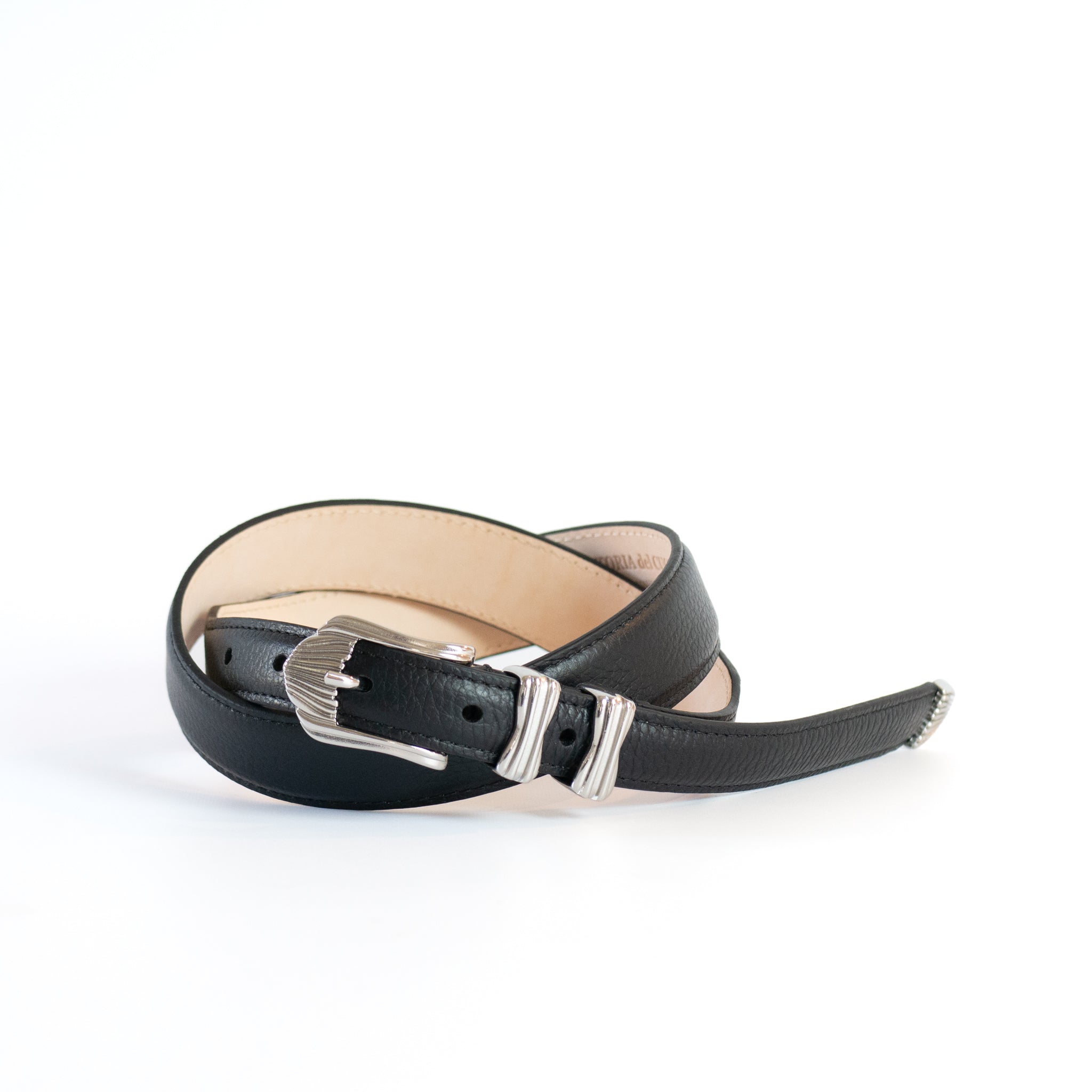 SHRINK EMBOSSED LEATHER WESTERN BELT | W05