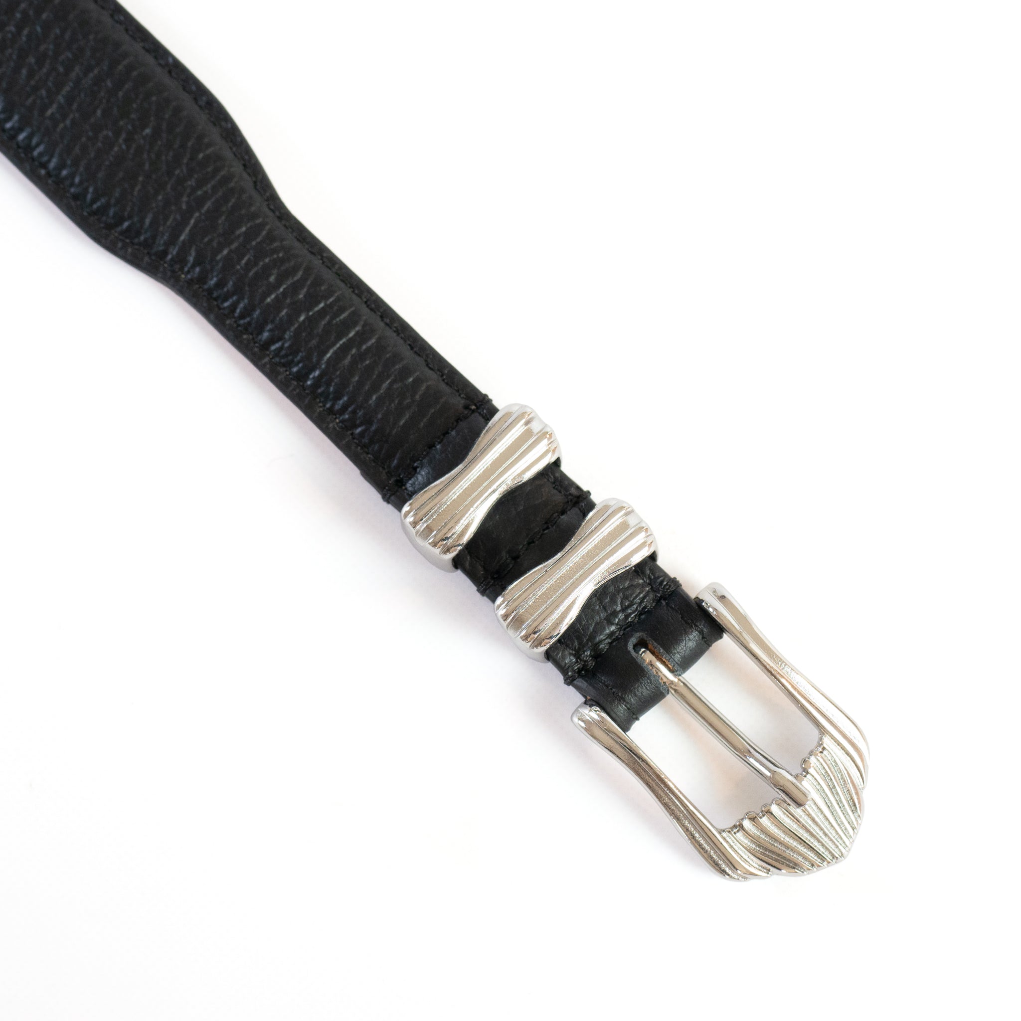 SHRINK EMBOSSED LEATHER WESTERN BELT | W05