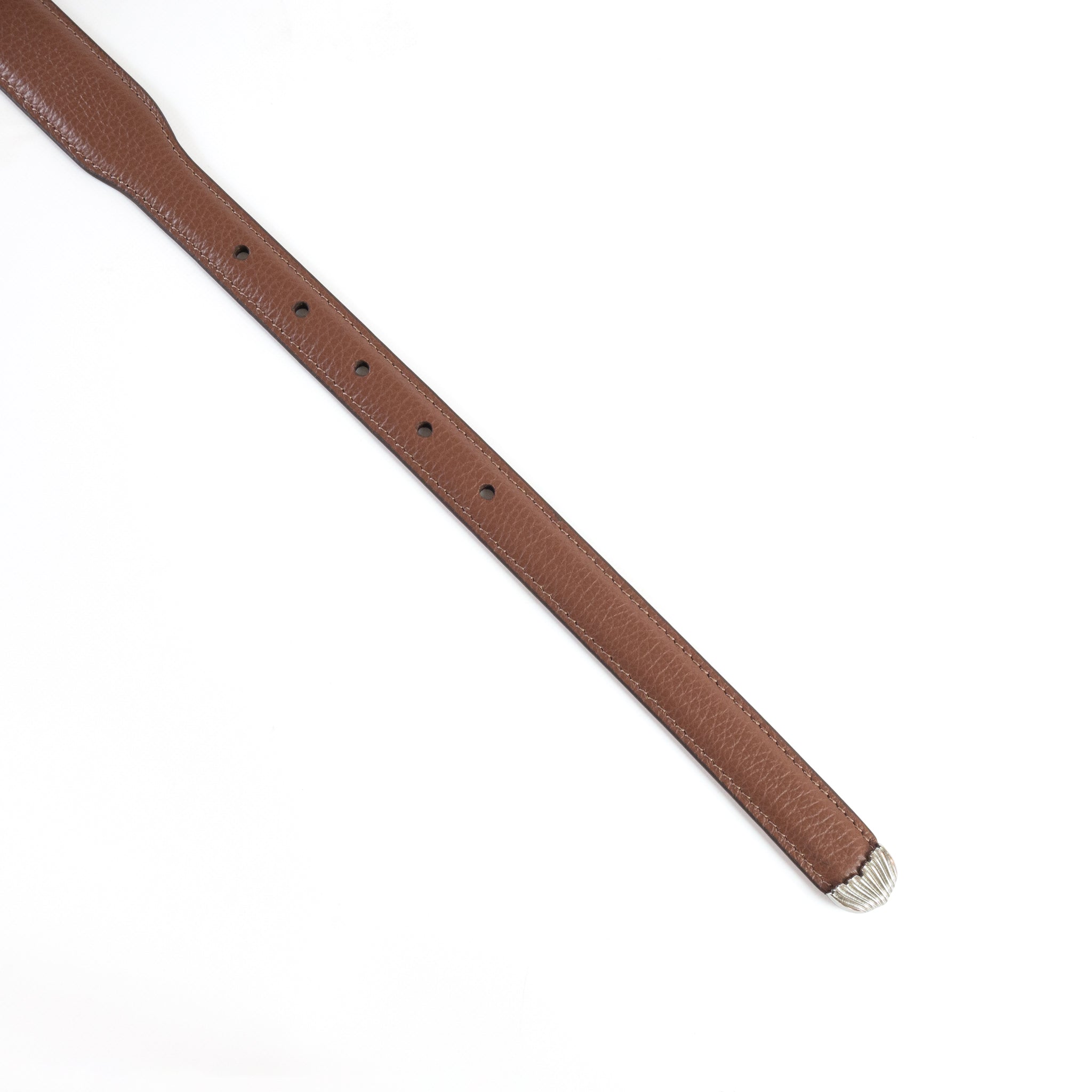 SHRINK EMBOSSED LEATHER WESTERN BELT | W05