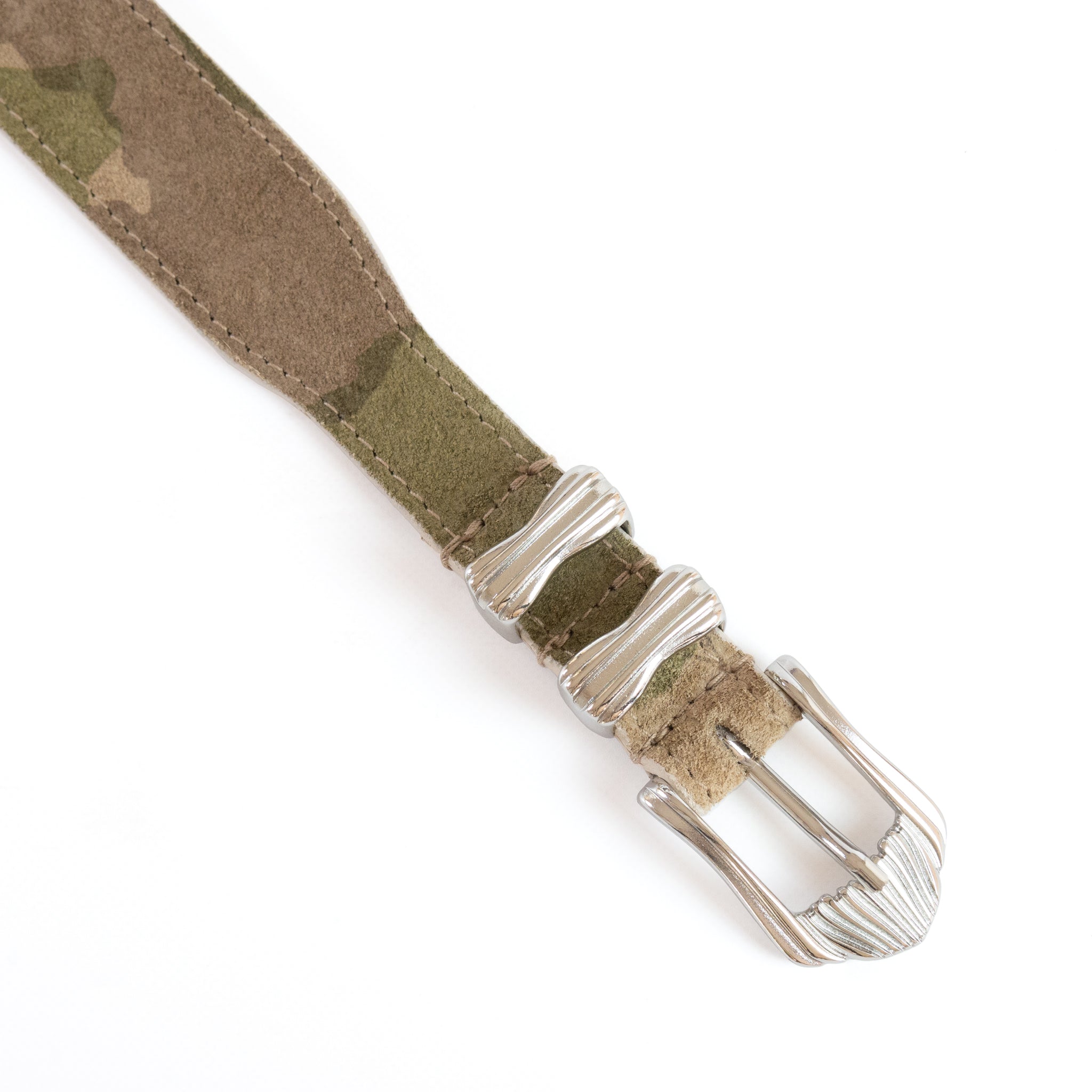 CAMOUFLAGE SUEDE LEATHER WESTERN BELT | W05