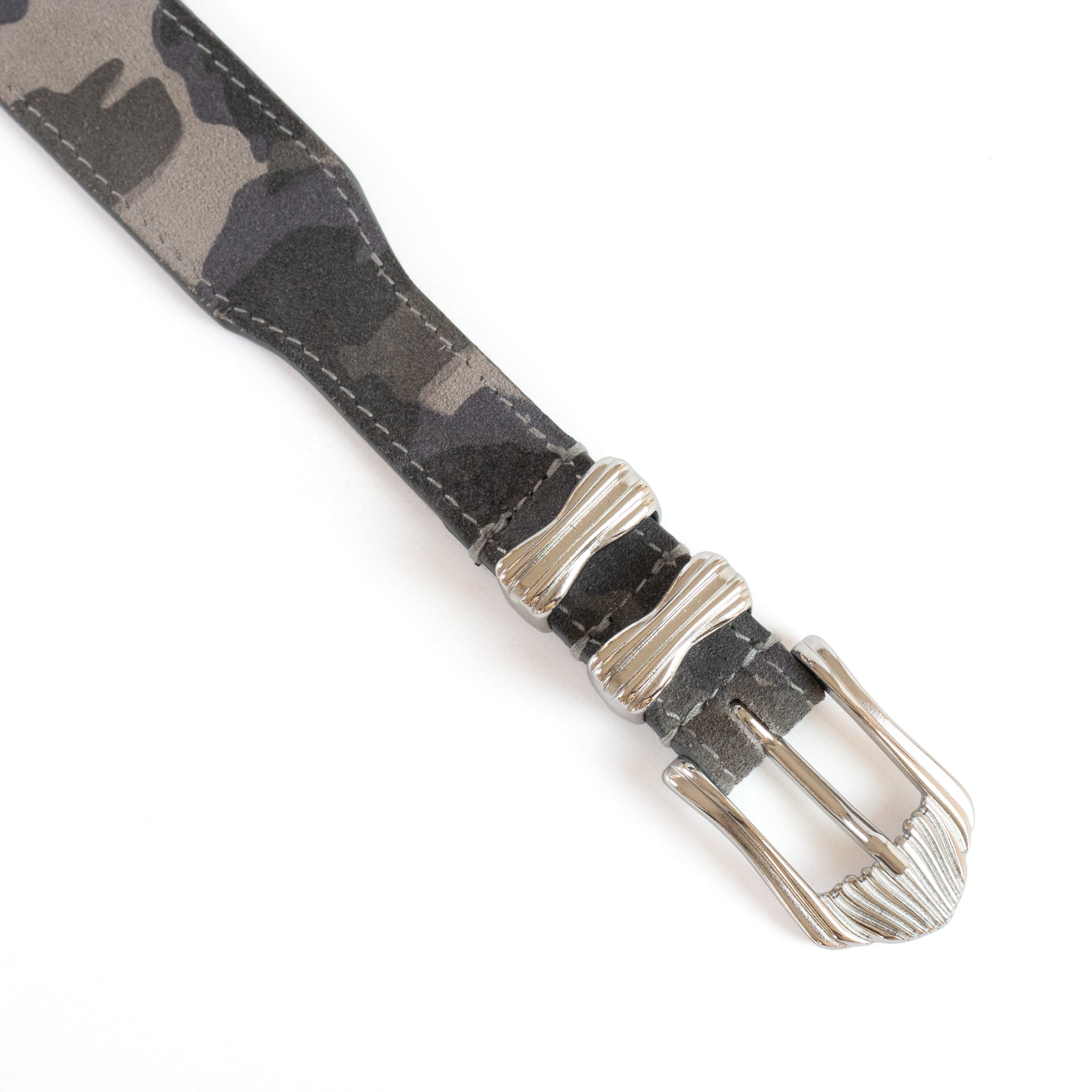 CAMOUFLAGE SUEDE LEATHER WESTERN BELT | W05