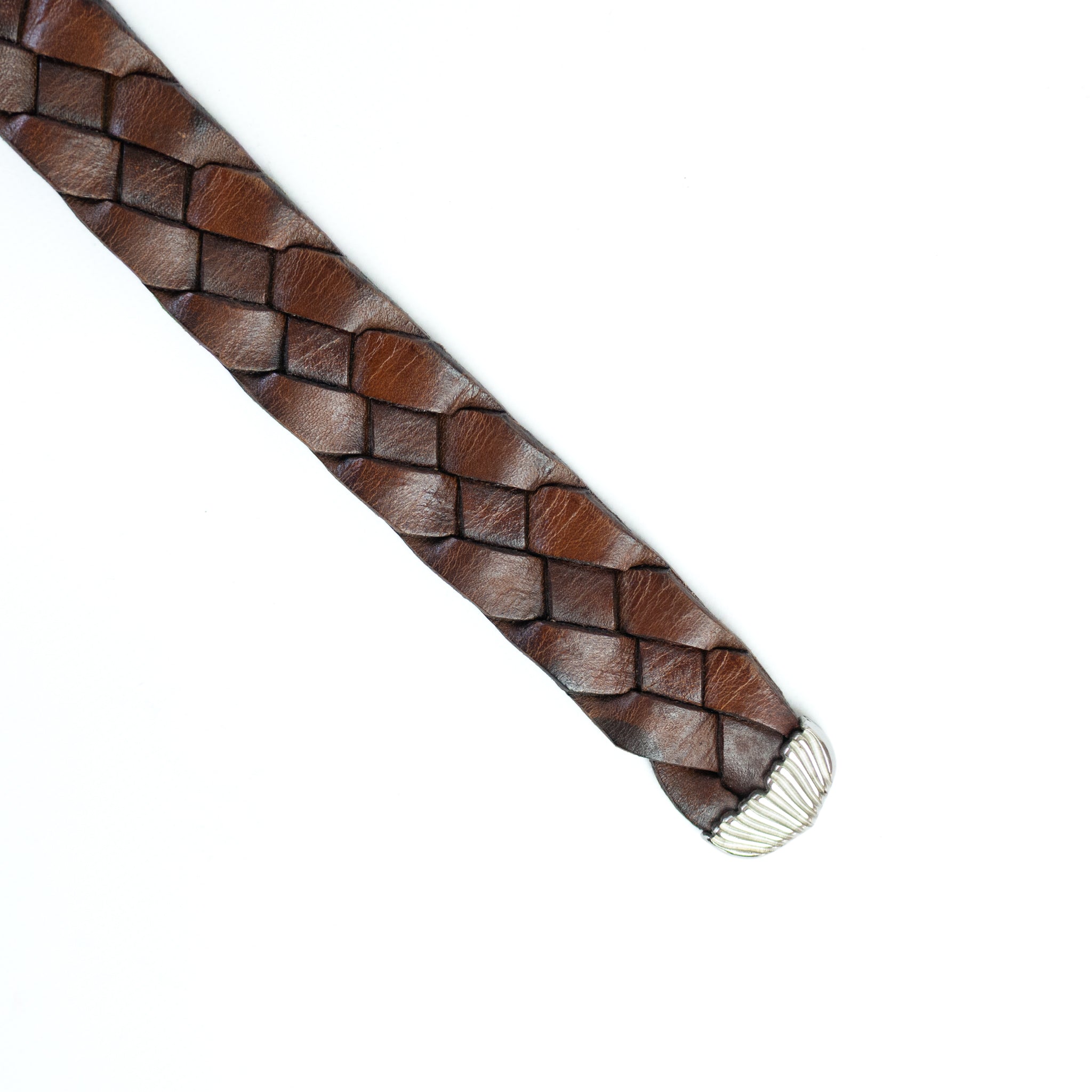 HAND-BRAIDED / leather western mesh belt | W05