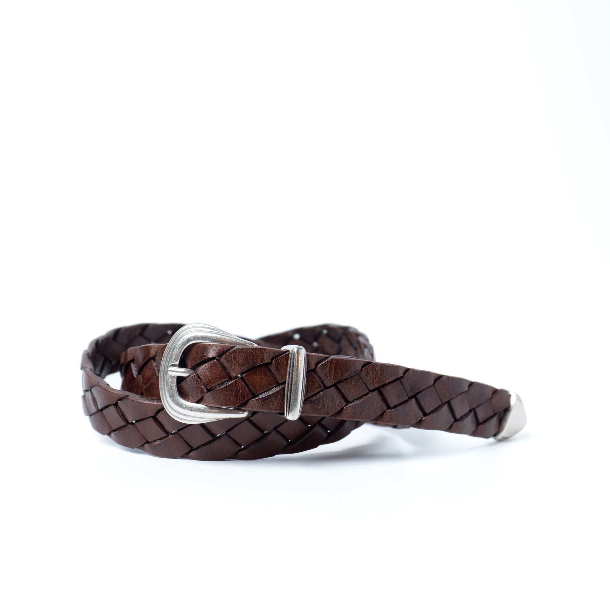 HAND-BRAIDED / leather western mesh belt | W06