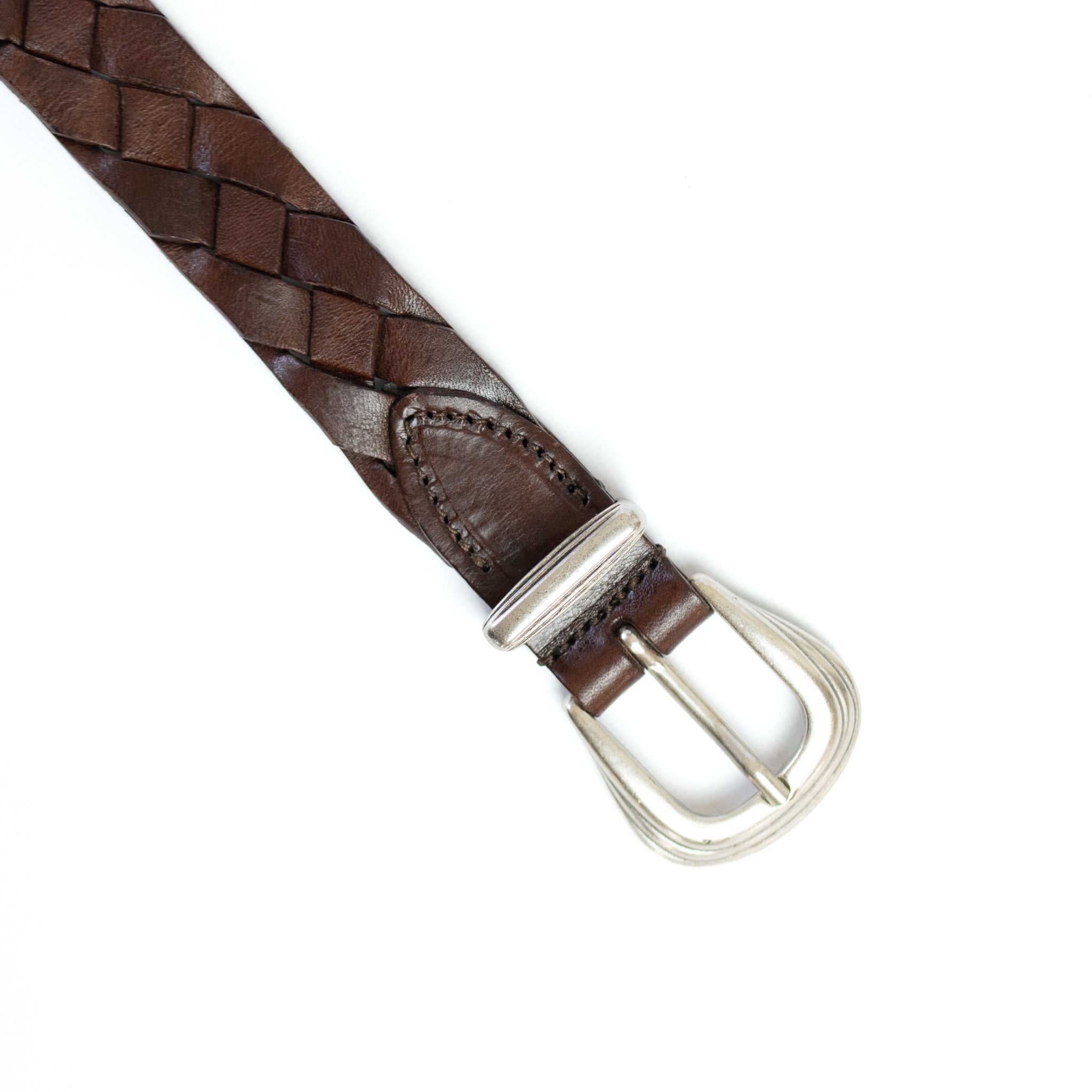 HAND-BRAIDED / leather western mesh belt | W06