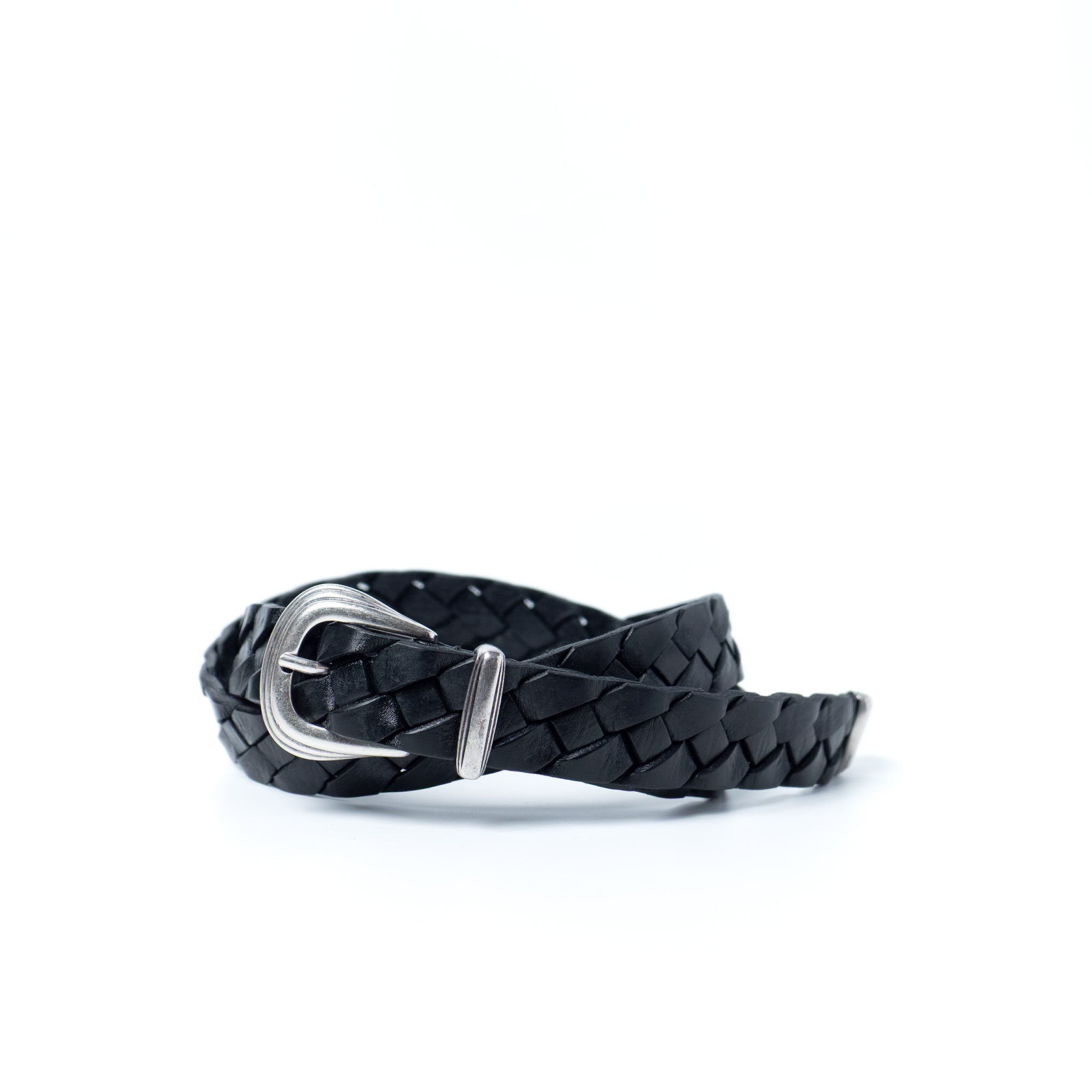HAND-BRAIDED / leather western mesh belt | W06