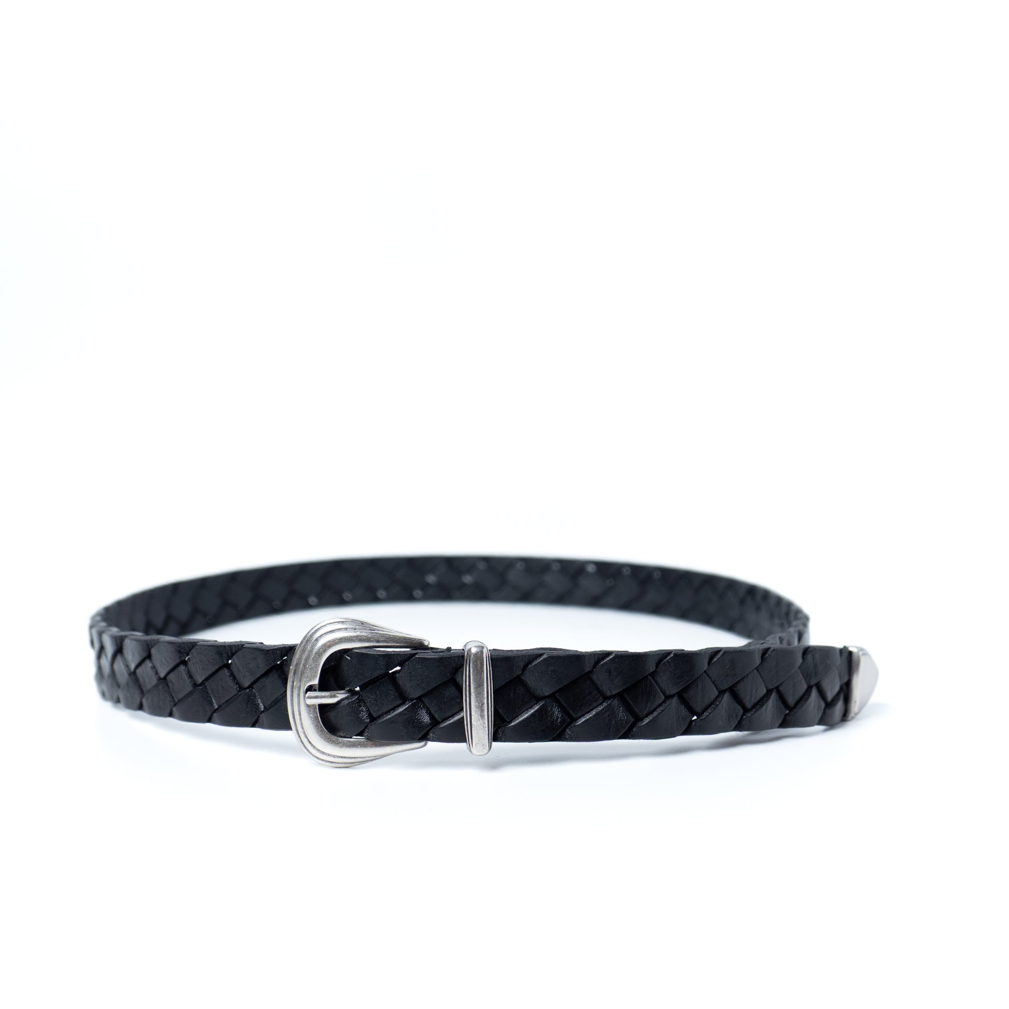 HAND-BRAIDED / leather western mesh belt | W06