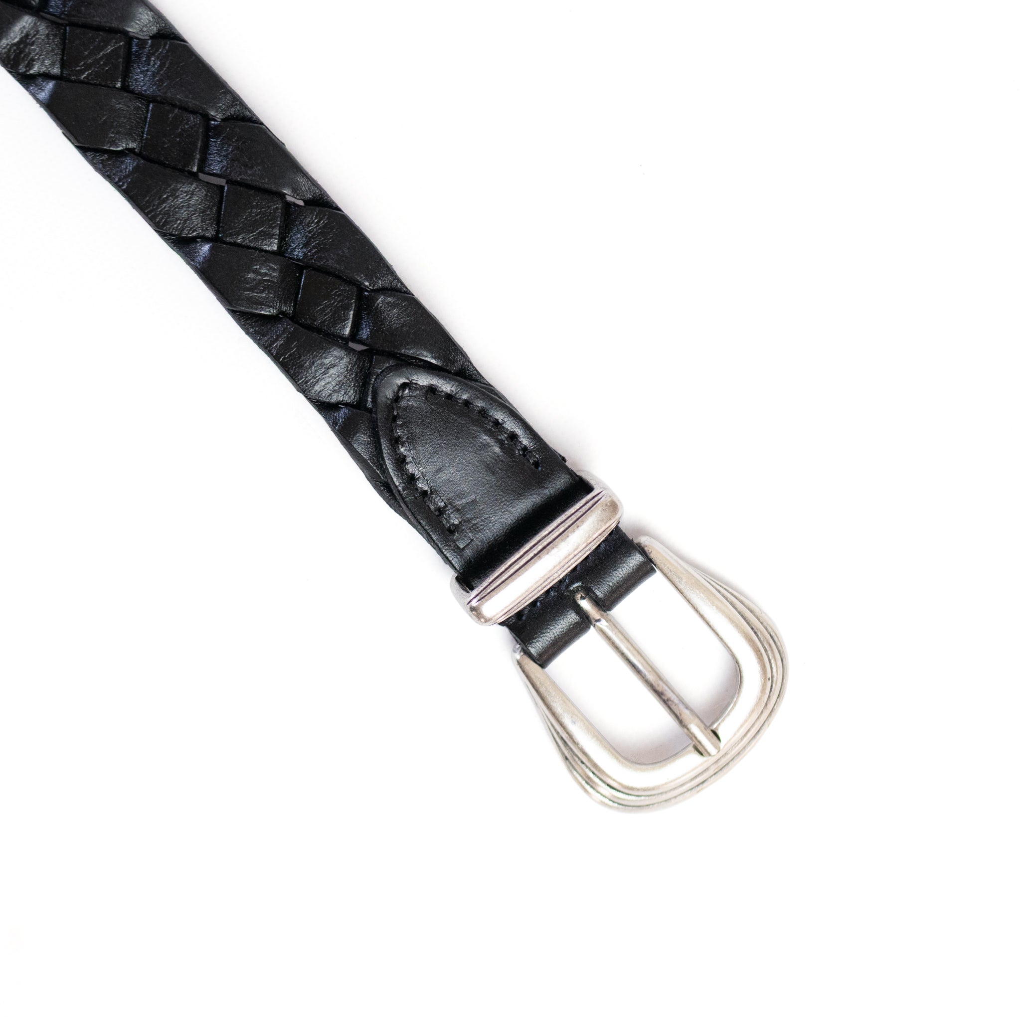 HAND-BRAIDED / leather western mesh belt | W06