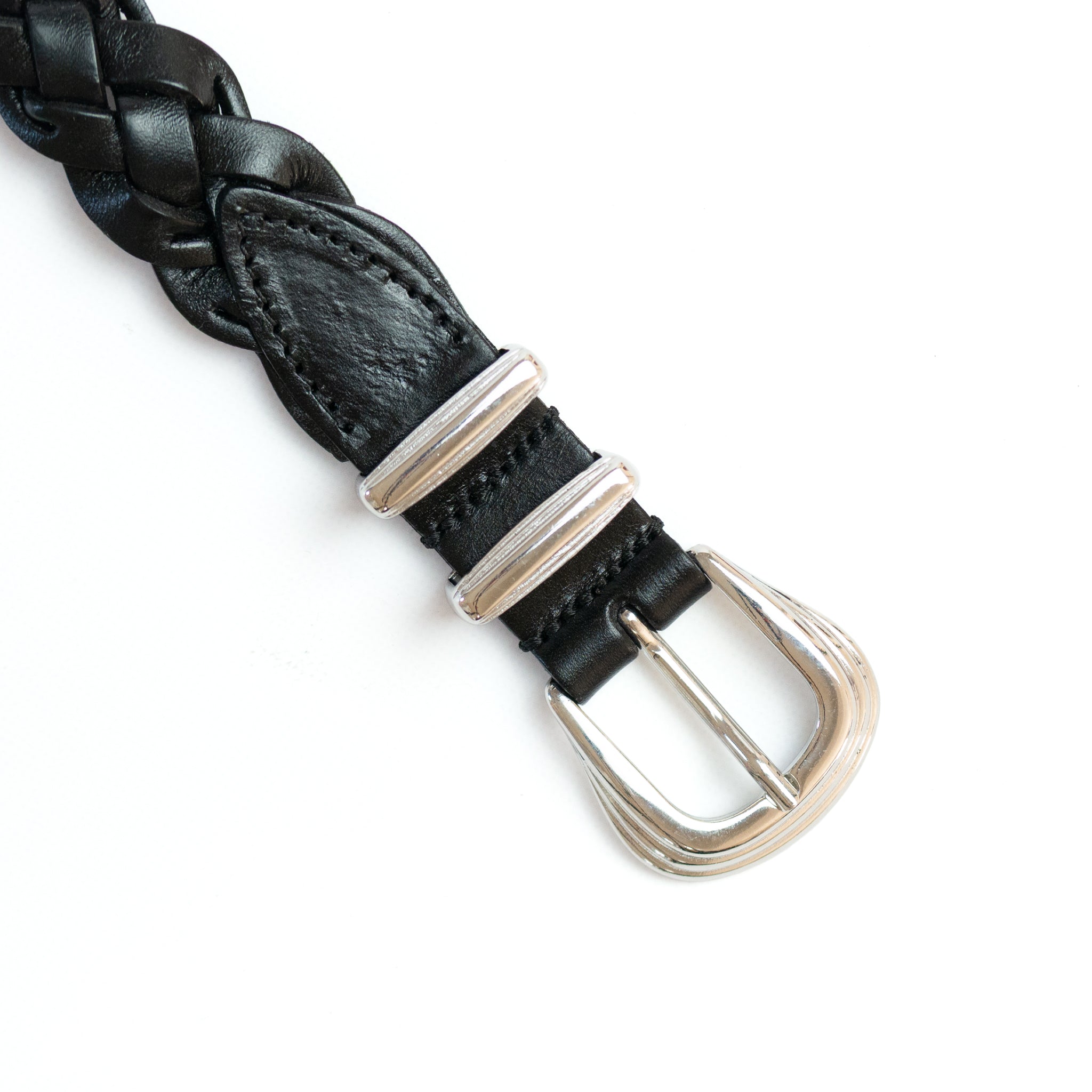 HAND-BRAIDED / asolina | leather mesh belt | W06