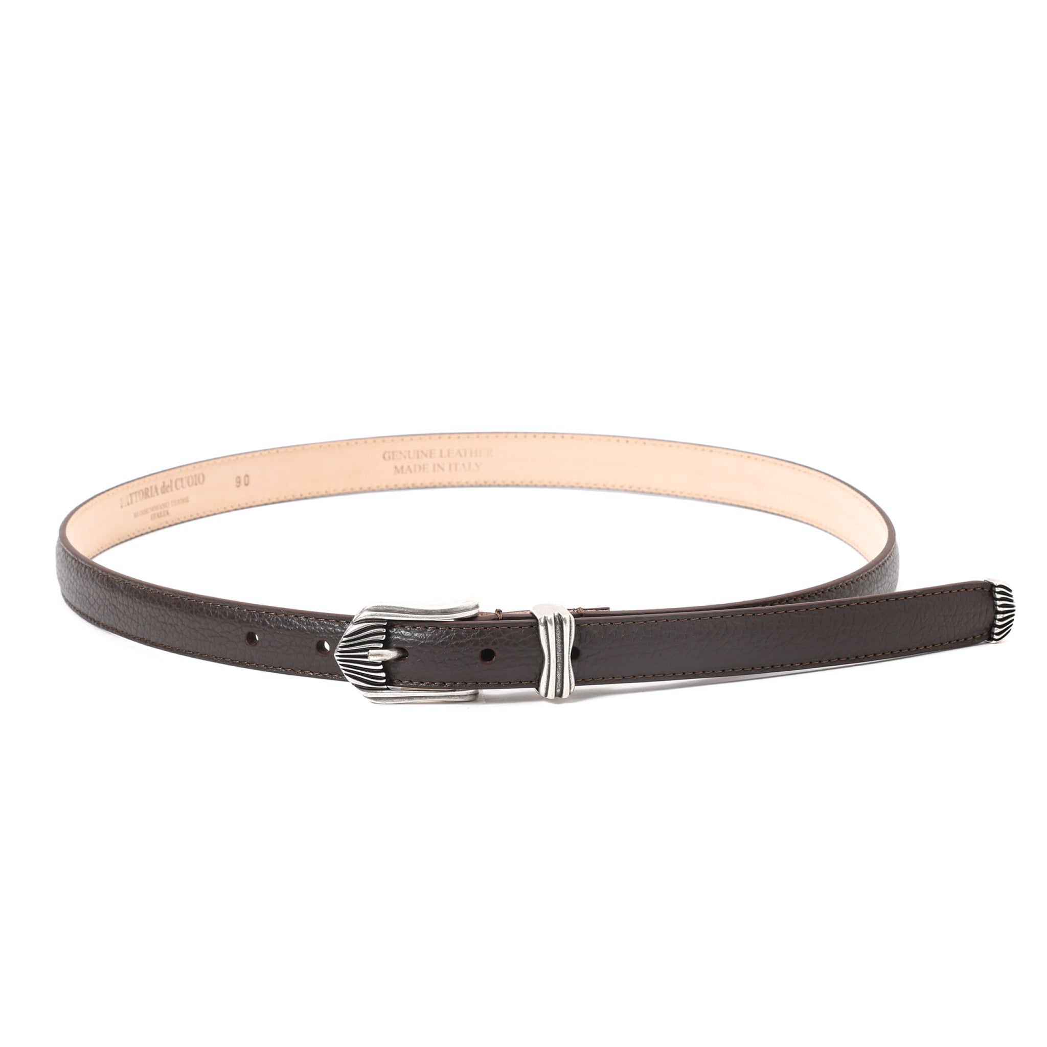 SHRINK EMBOSSED LEATHER WESTERN BELT | W05