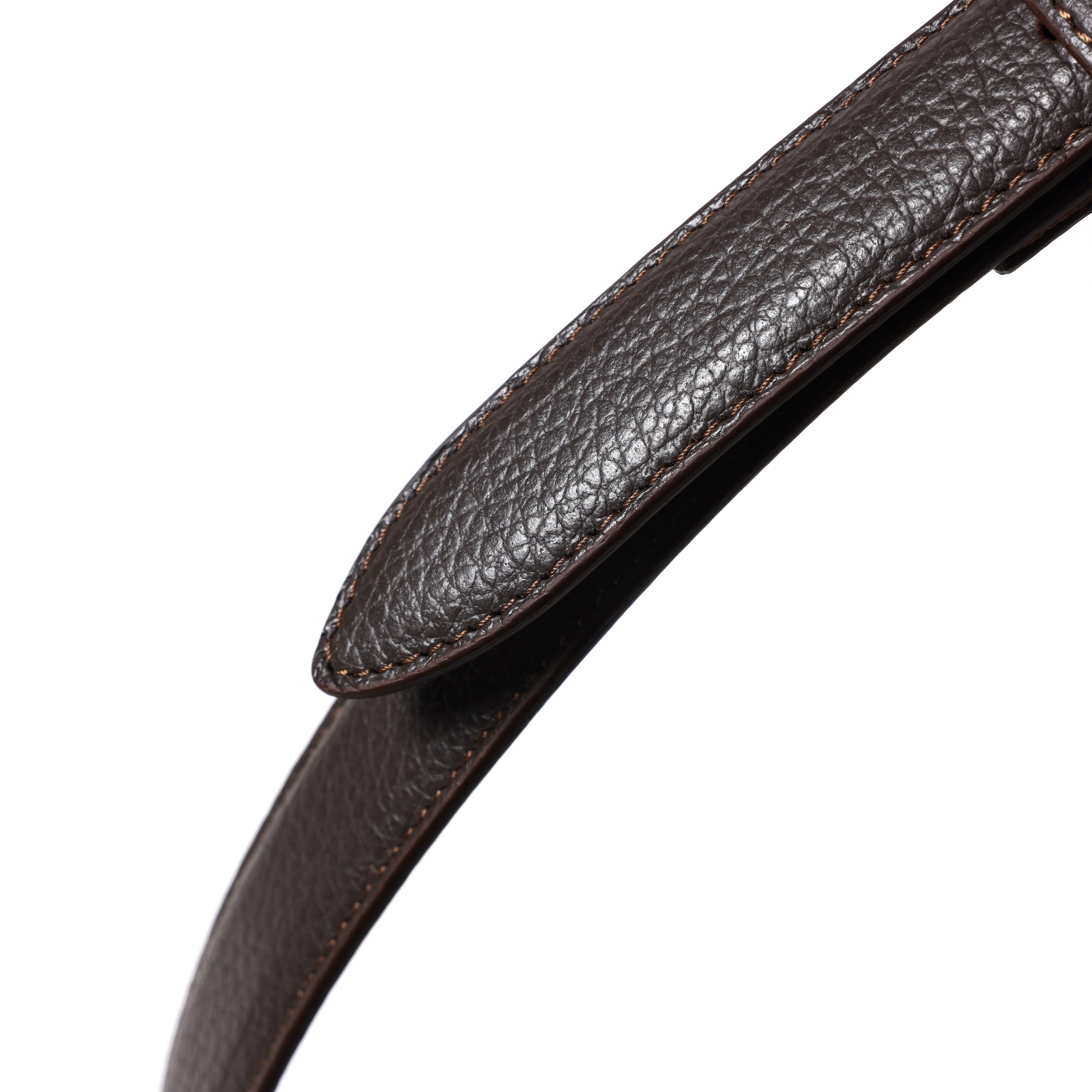 TWIST BUCKLE SHRINK EMBOSSED LEATHER BELT