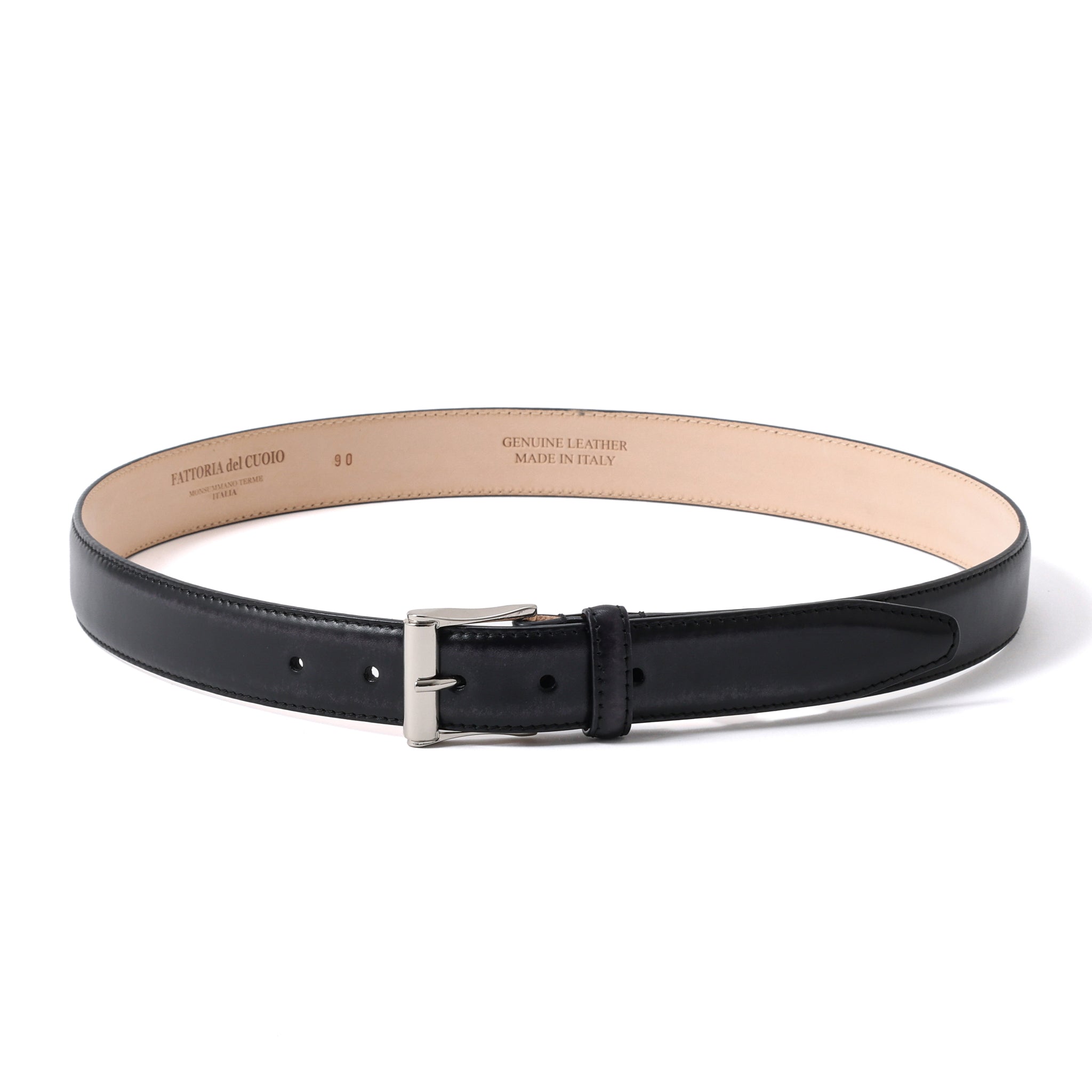 カーフレザー コンパクトバックルベルト | 30mm