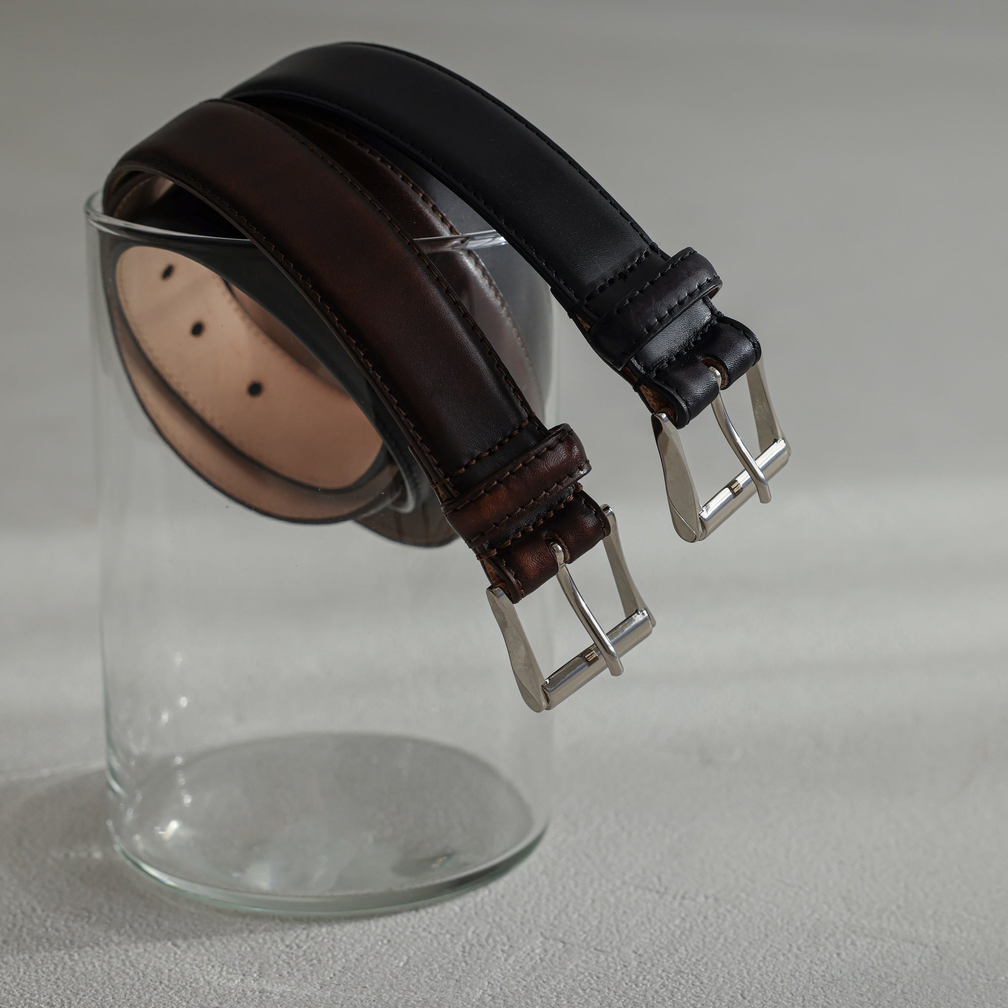 カーフレザー コンパクトバックルベルト | 30mm