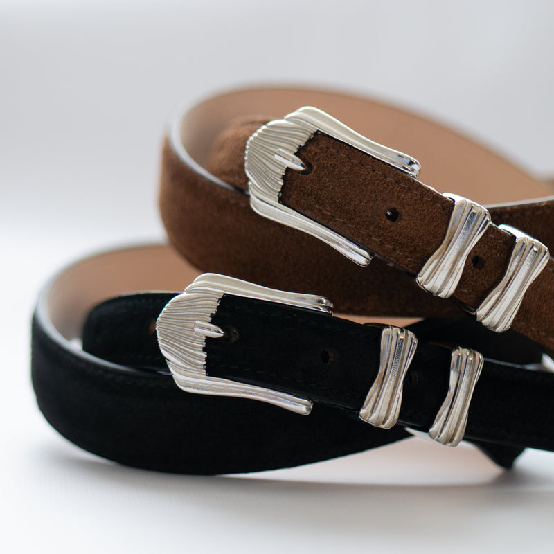 SUEDE LEATHER WESTERN BELT