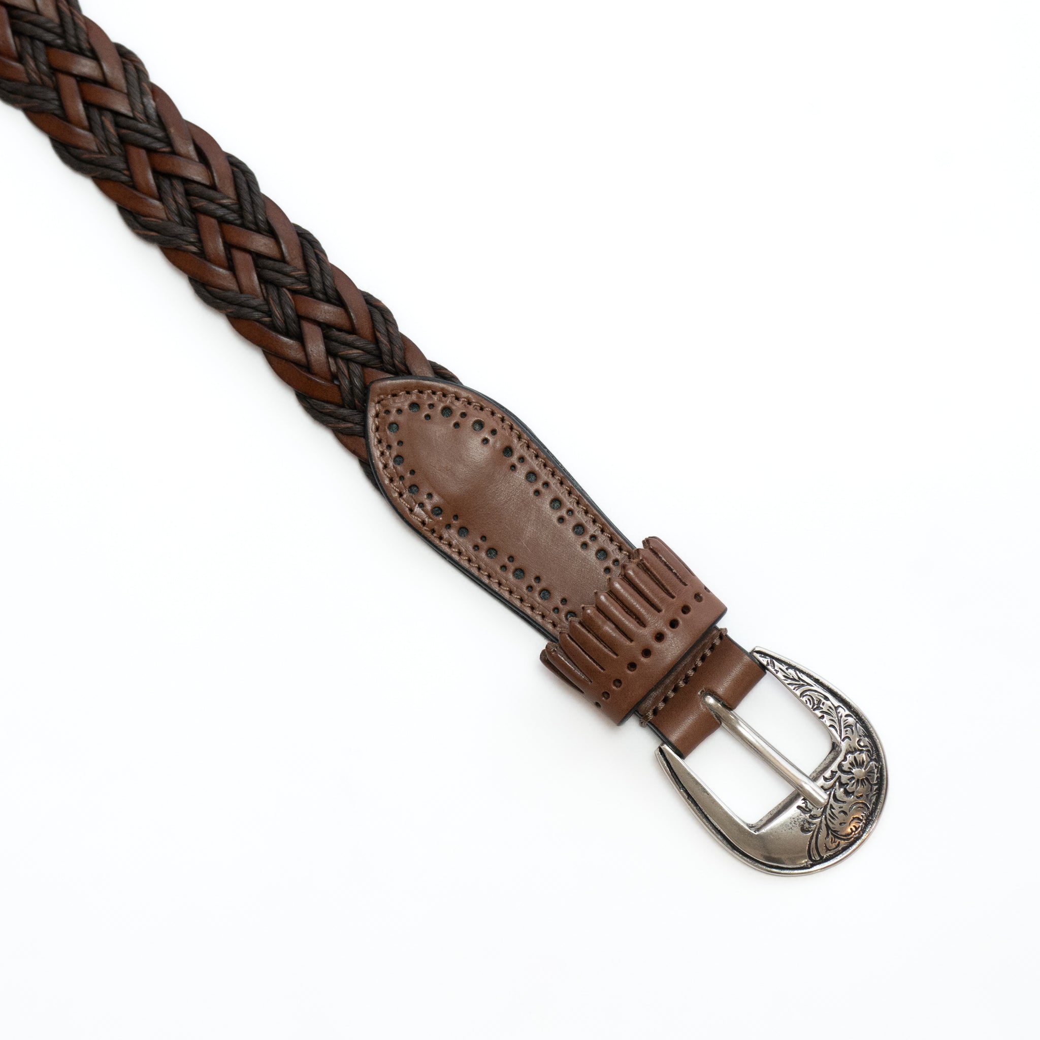 frangia 2° | Leather combination mesh BELT / SILVER & GOLD BUCKLE