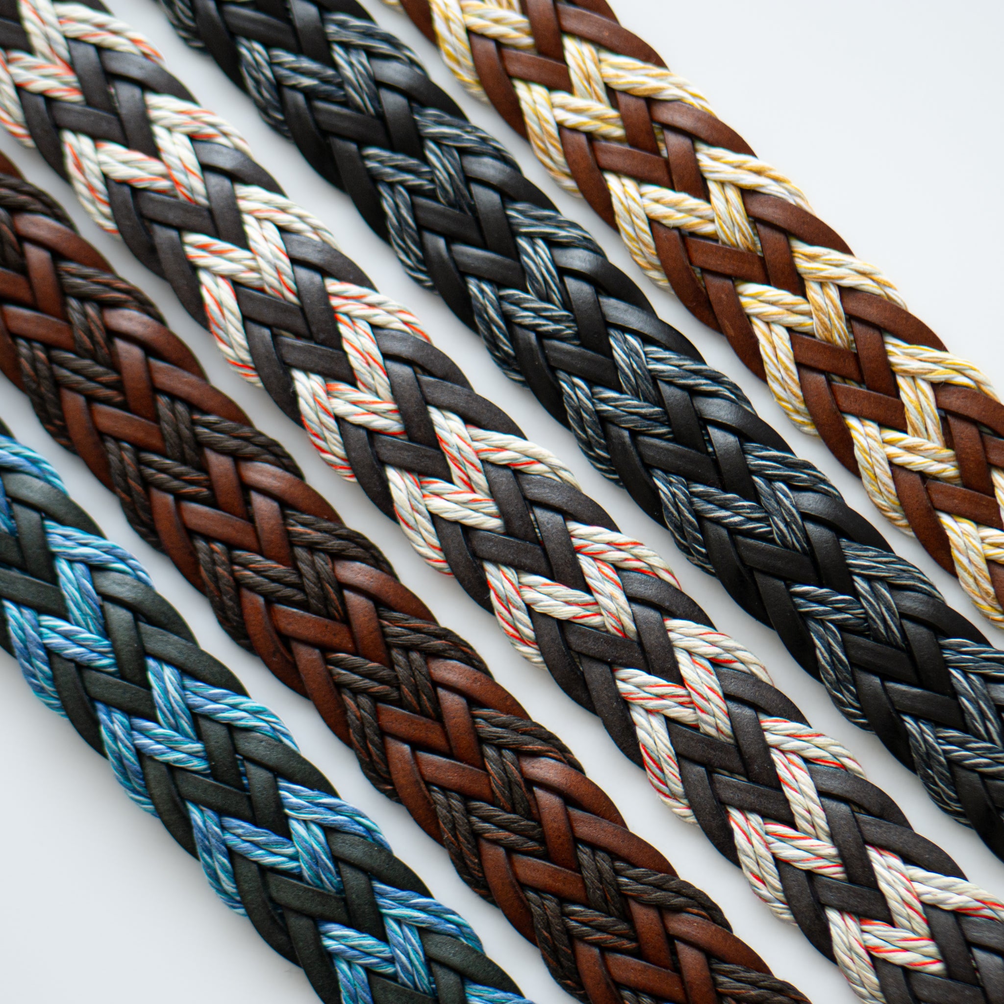 frangia 2° | Leather combination mesh BELT / SILVER & GOLD BUCKLE