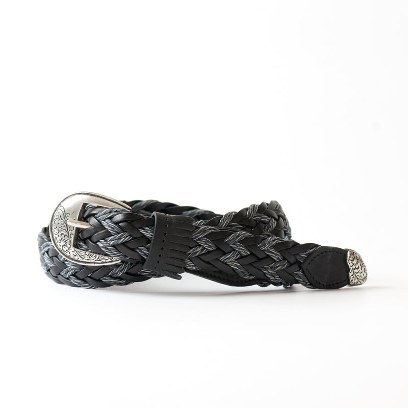 frangia 2° [Leather combination mesh BELT / SILVER & GOLD BUCKLE]