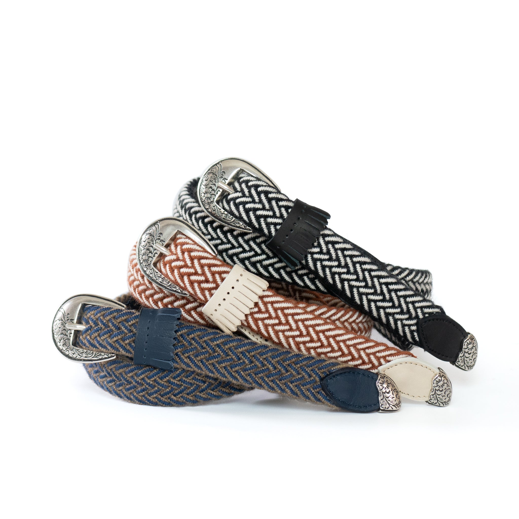 frangia 3° | wool mesh BELT / E / SILVER & GOLD BUCKLE