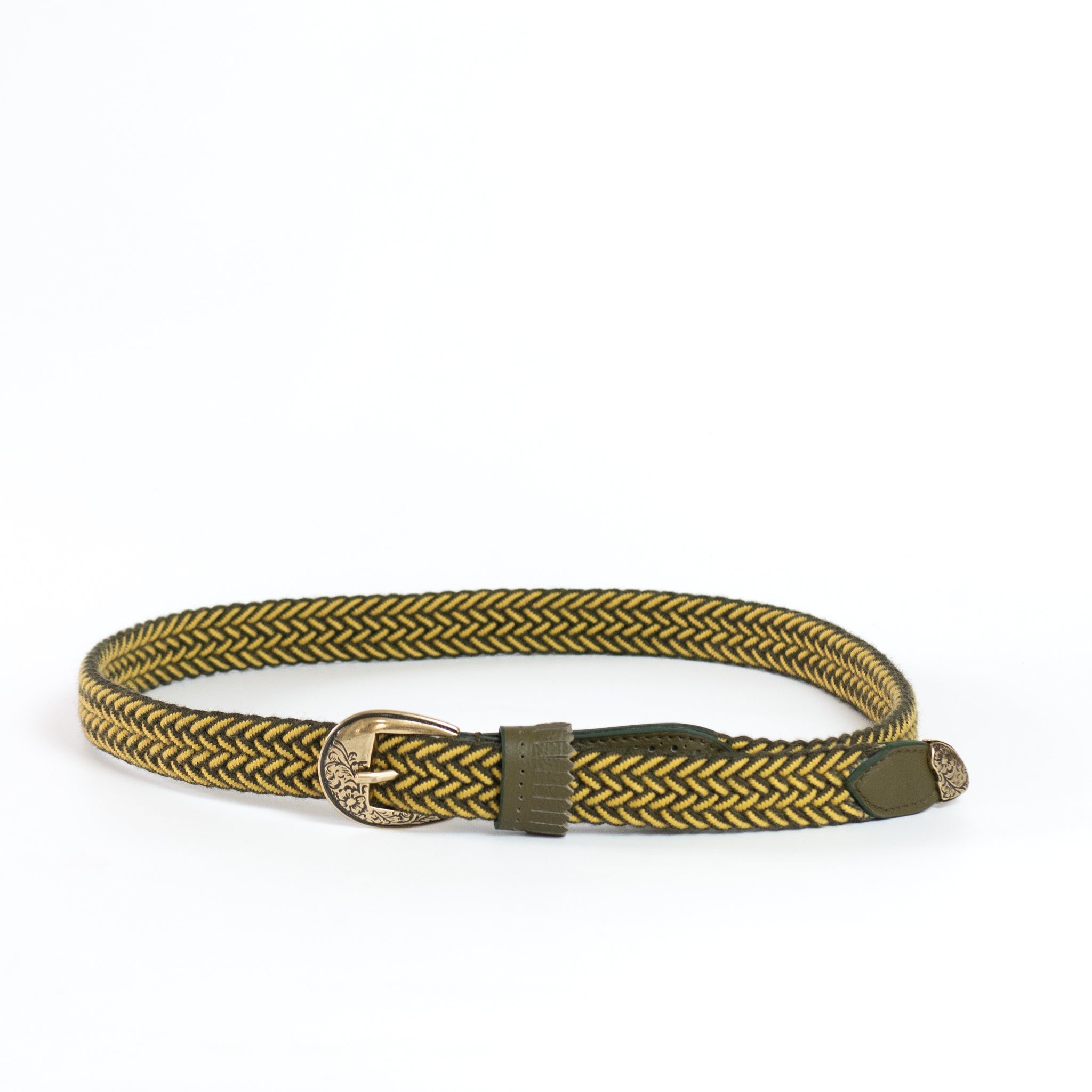 frangia 3° | wool mesh BELT / E / SILVER & GOLD BUCKLE