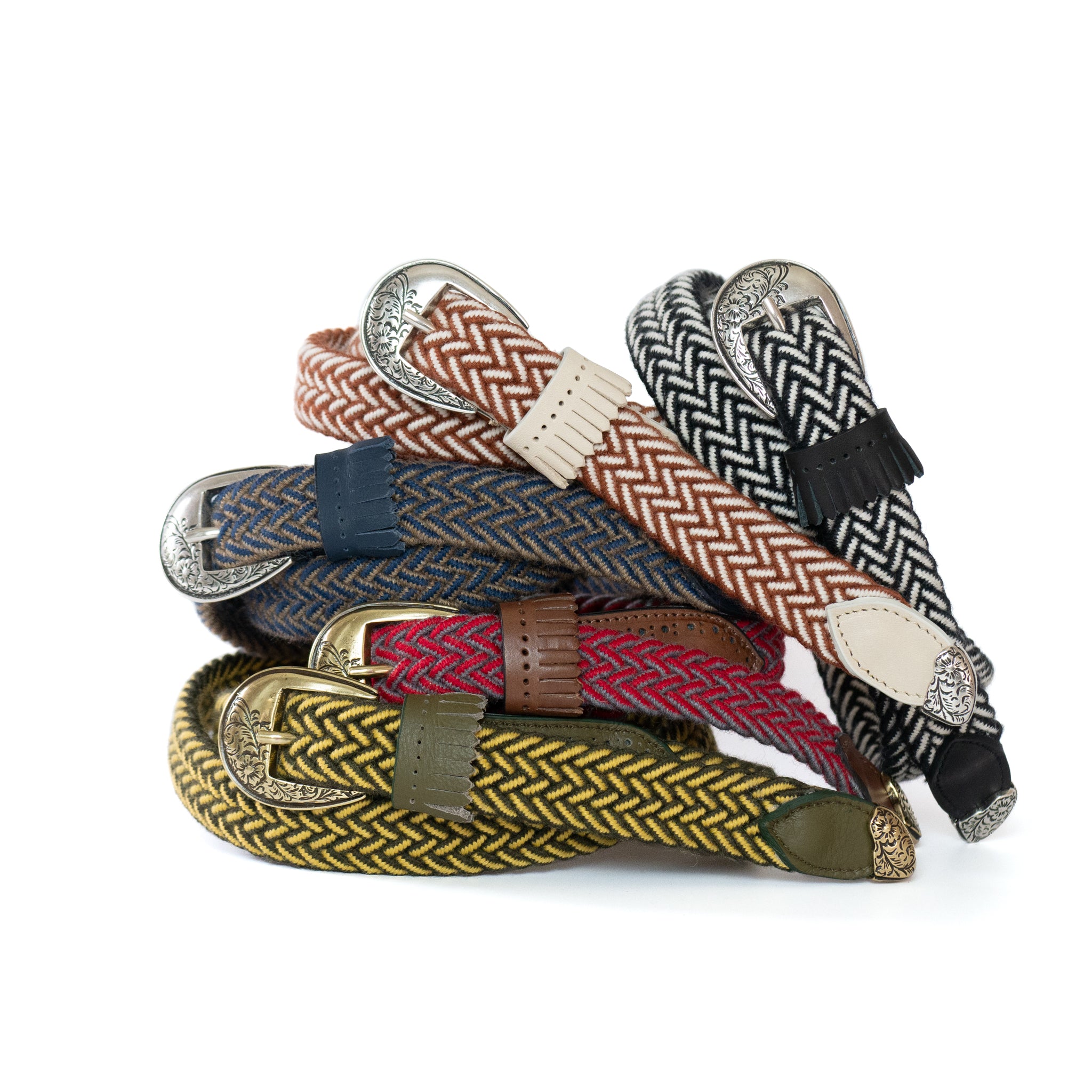 frangia 3° | wool mesh BELT / E / SILVER & GOLD BUCKLE