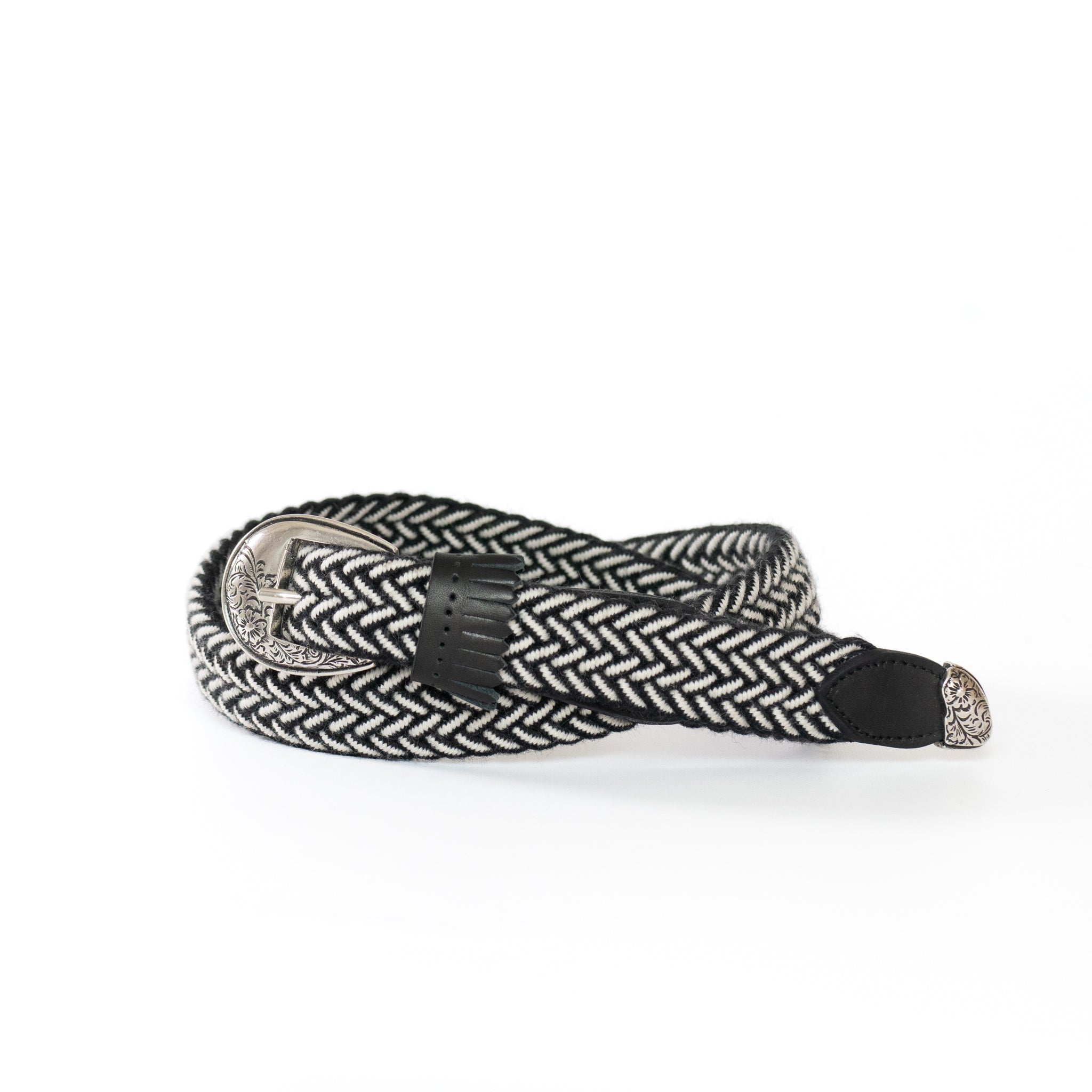 frangia 3° | wool mesh BELT / E / SILVER & GOLD BUCKLE