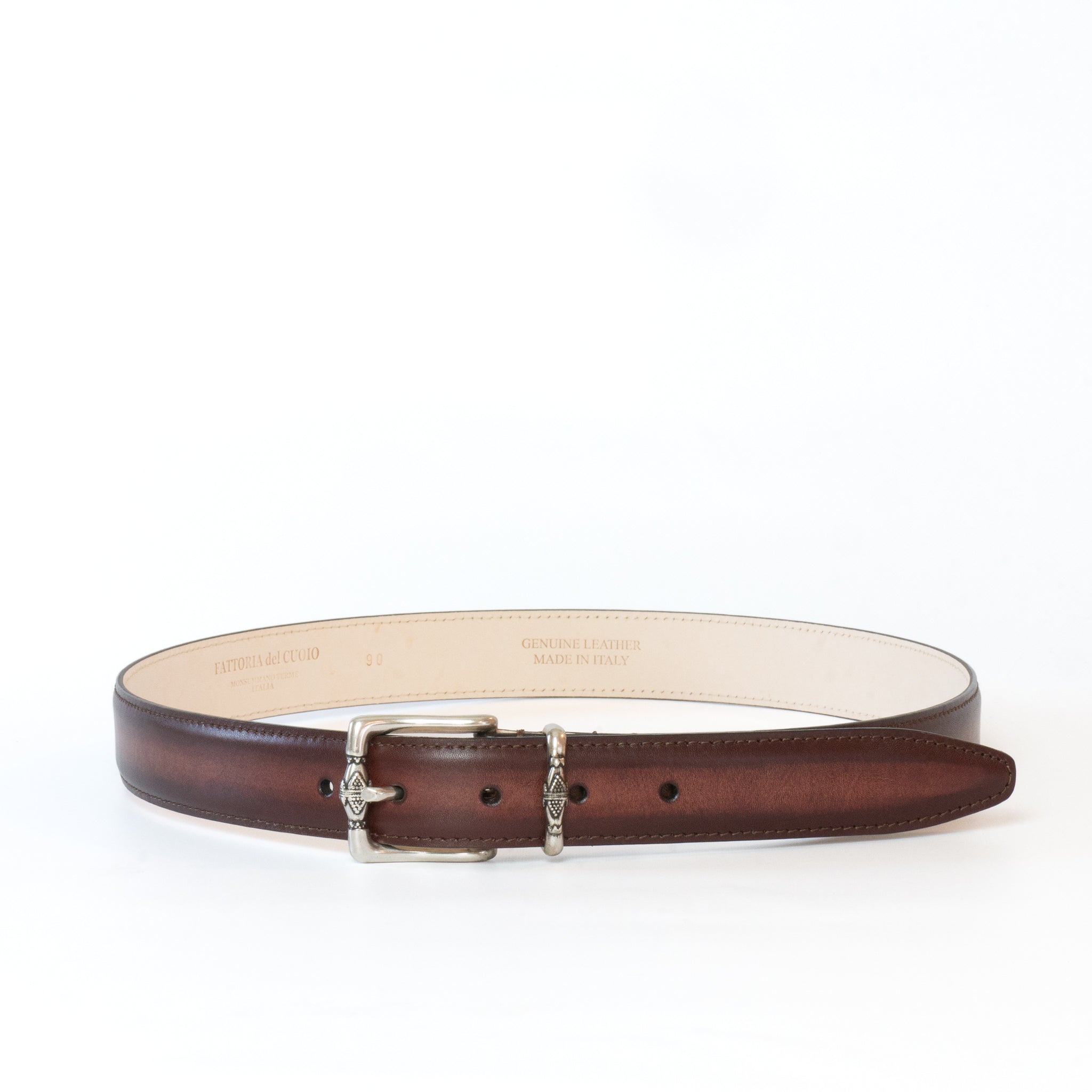 DECORATIVE BUCKLE CALF LEATHER BELT