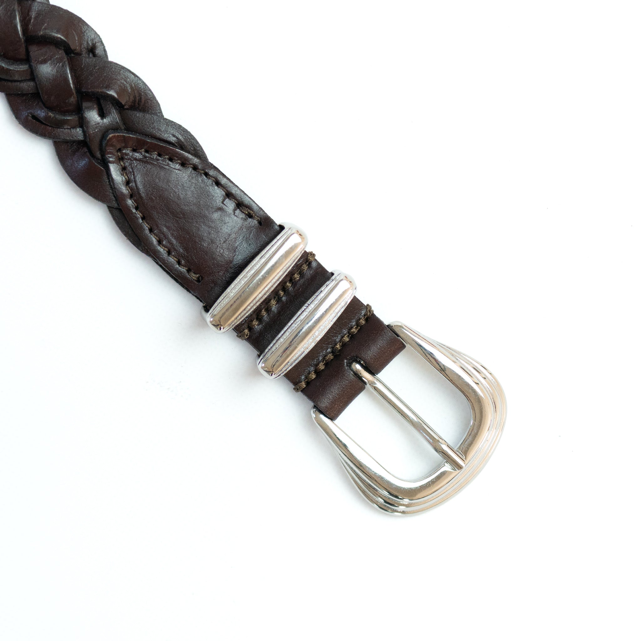 HAND-BRAIDED / asolina | leather mesh belt | W06