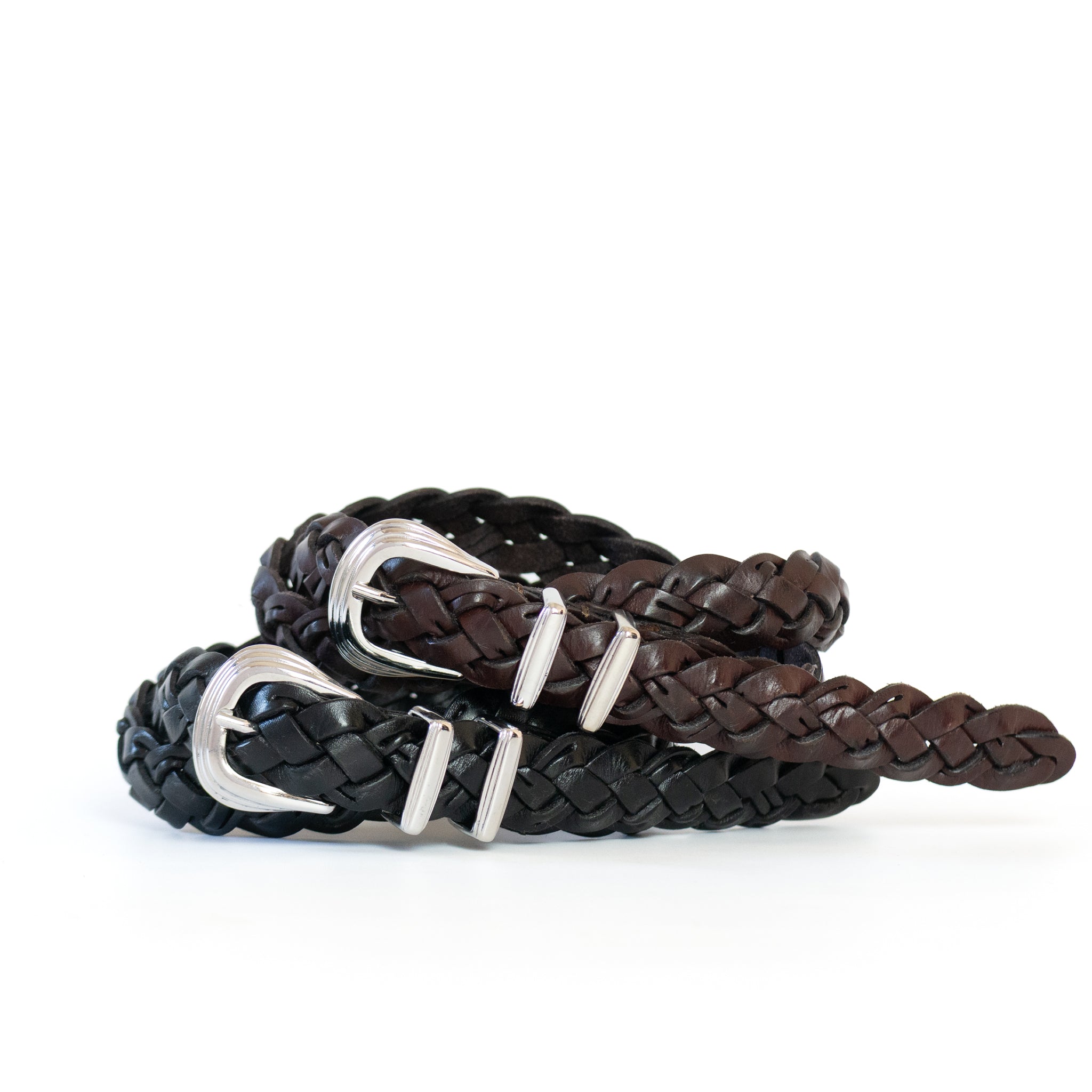 HAND-BRAIDED / asolina | leather mesh belt | W06