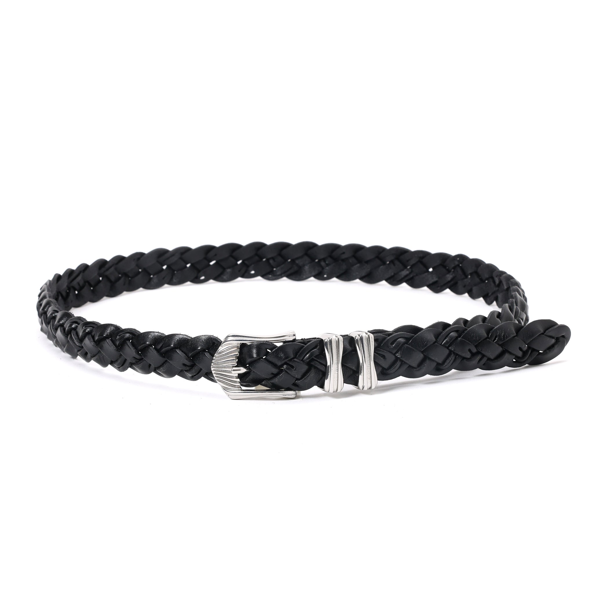 HAND-BRAIDED / asolina [leather mesh belt] | W05