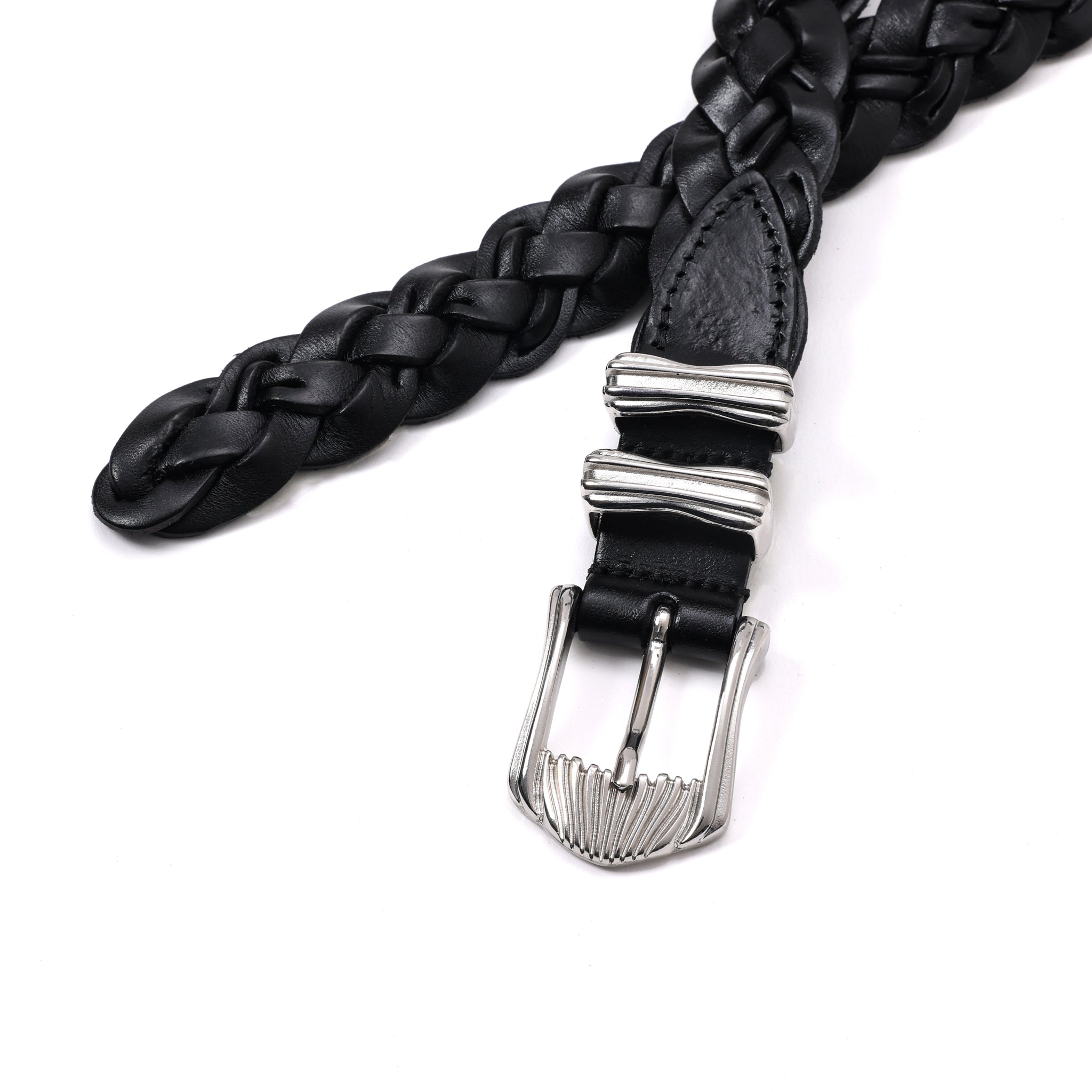 HAND-BRAIDED / asolina [leather mesh belt] | W05
