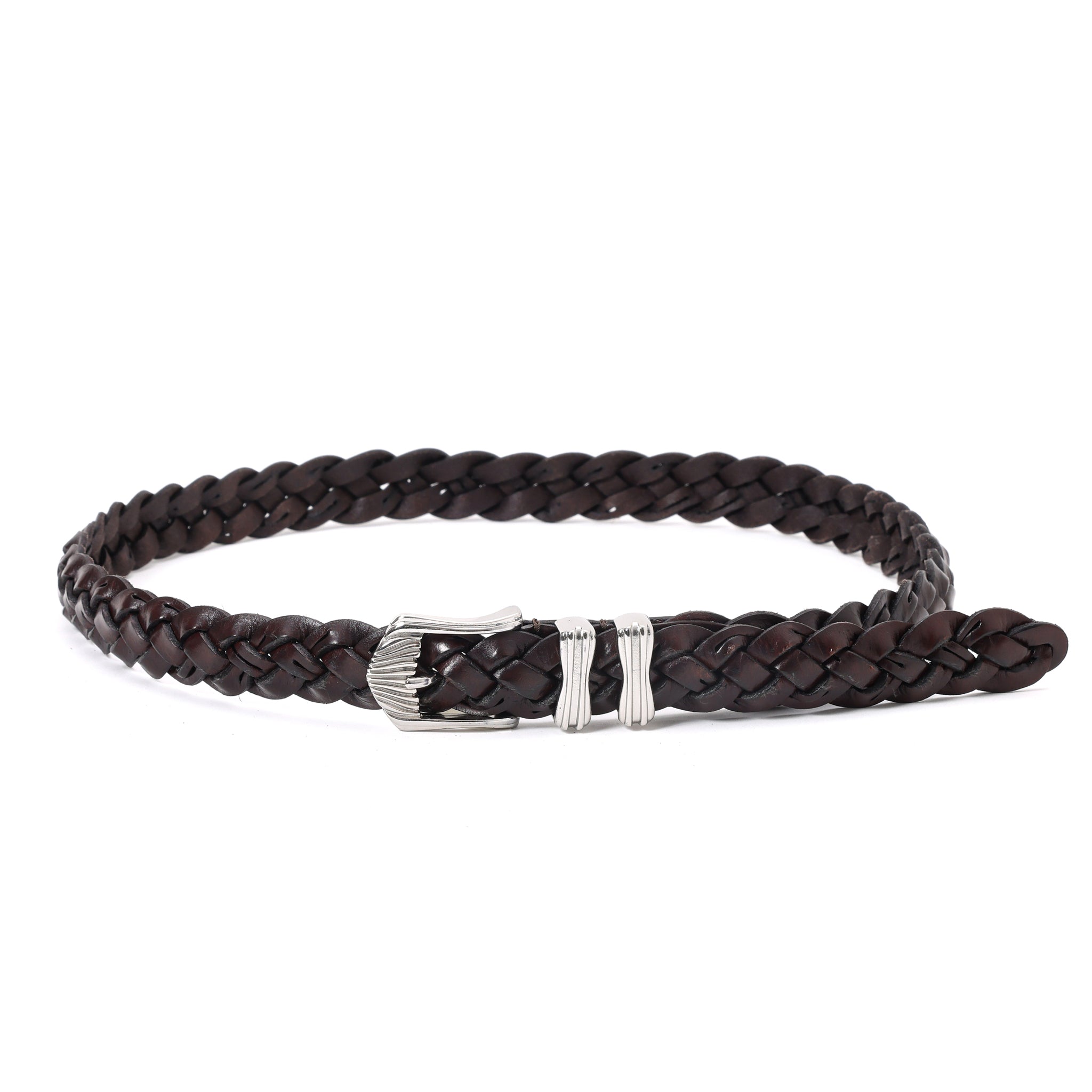 HAND-BRAIDED / asolina [leather mesh belt] | W05