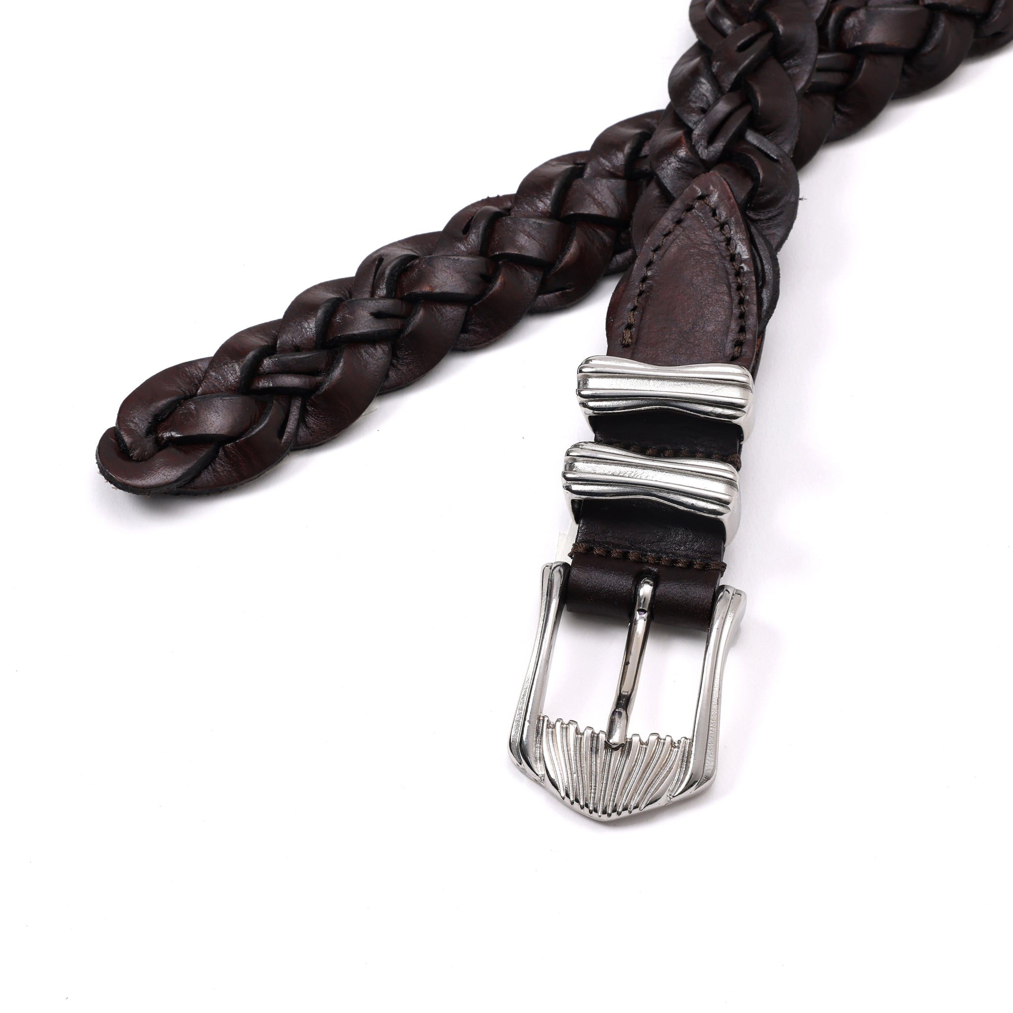 HAND-BRAIDED / asolina [leather mesh belt] | W05