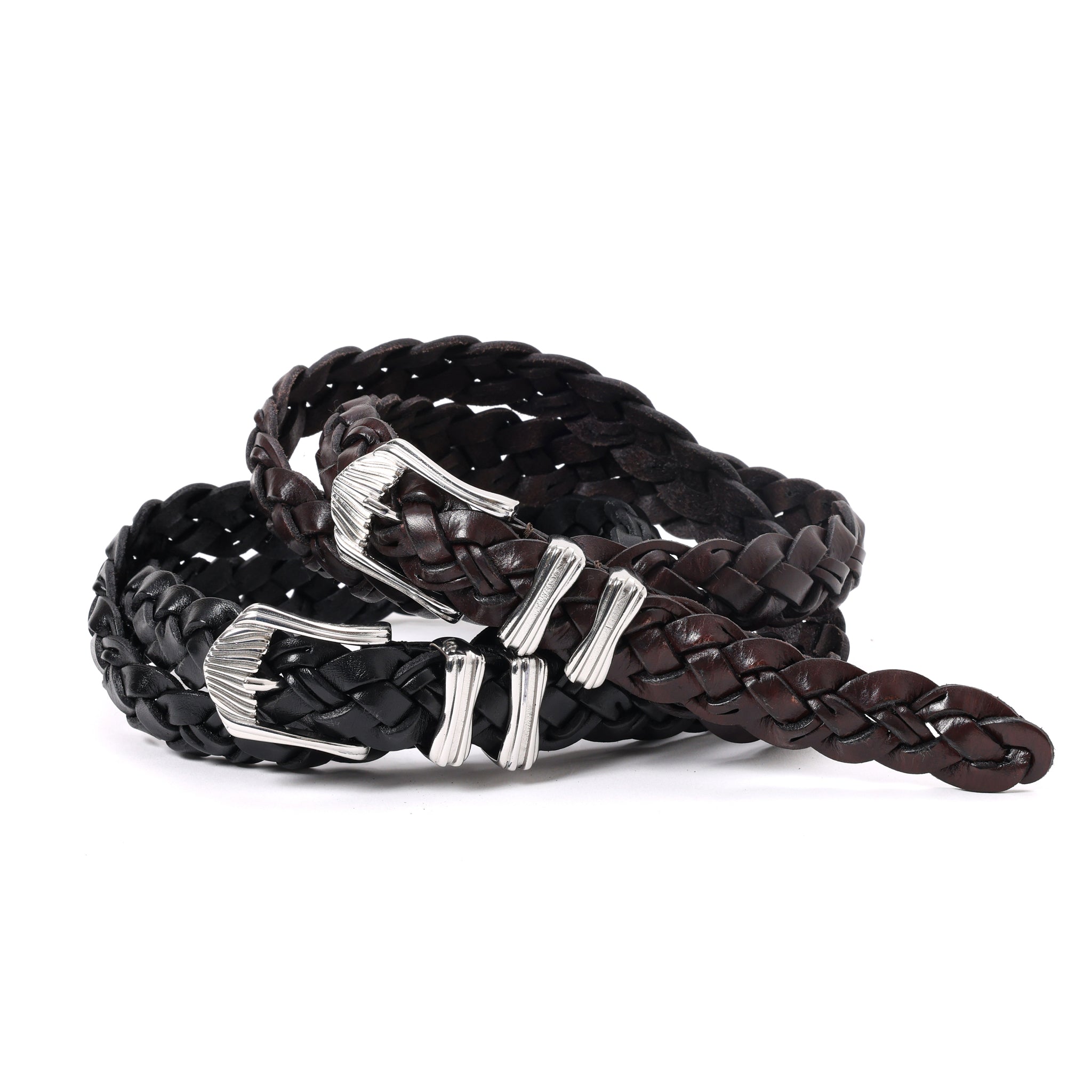 HAND-BRAIDED / asolina [leather mesh belt] | W05