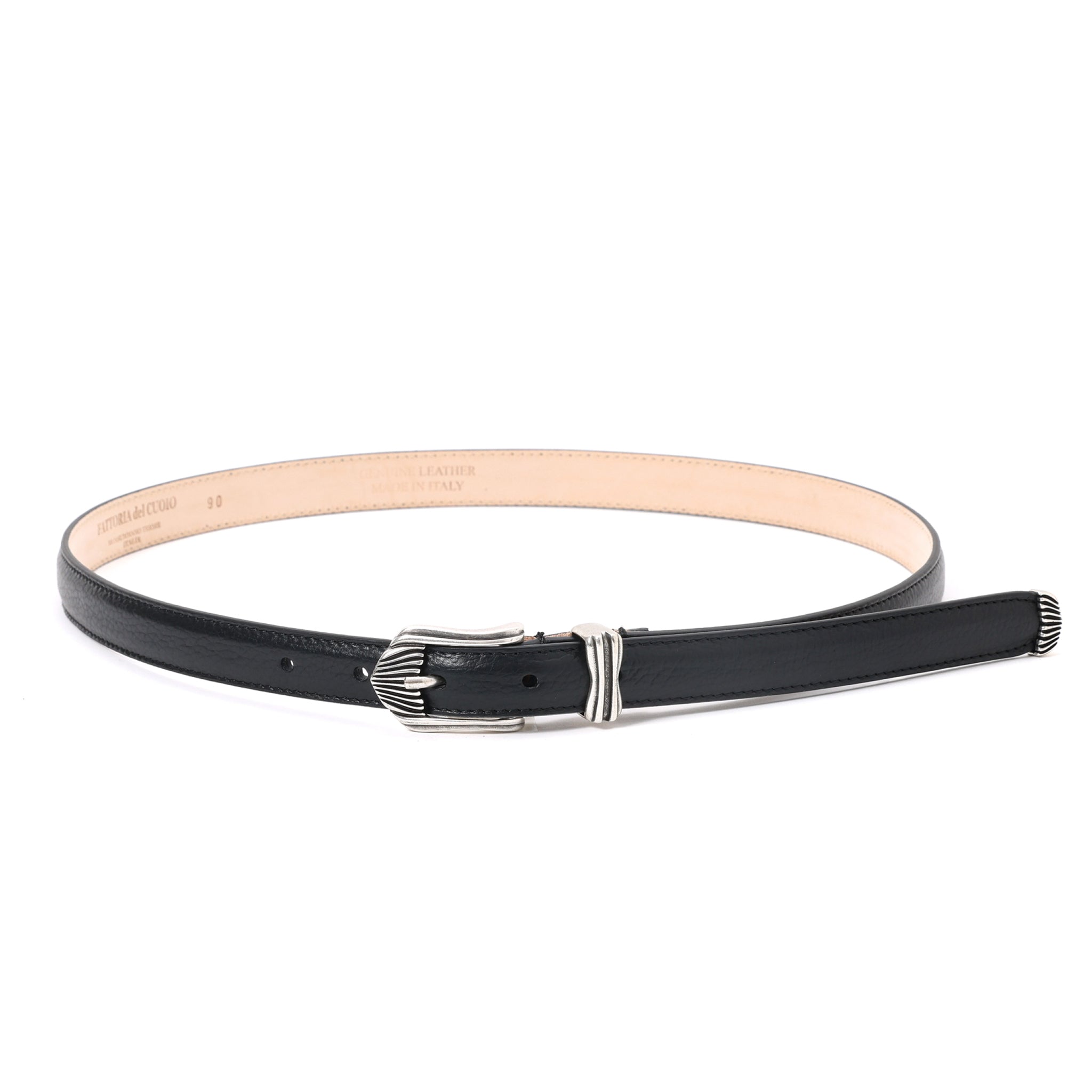 SHRINK EMBOSSED LEATHER WESTERN BELT | W05