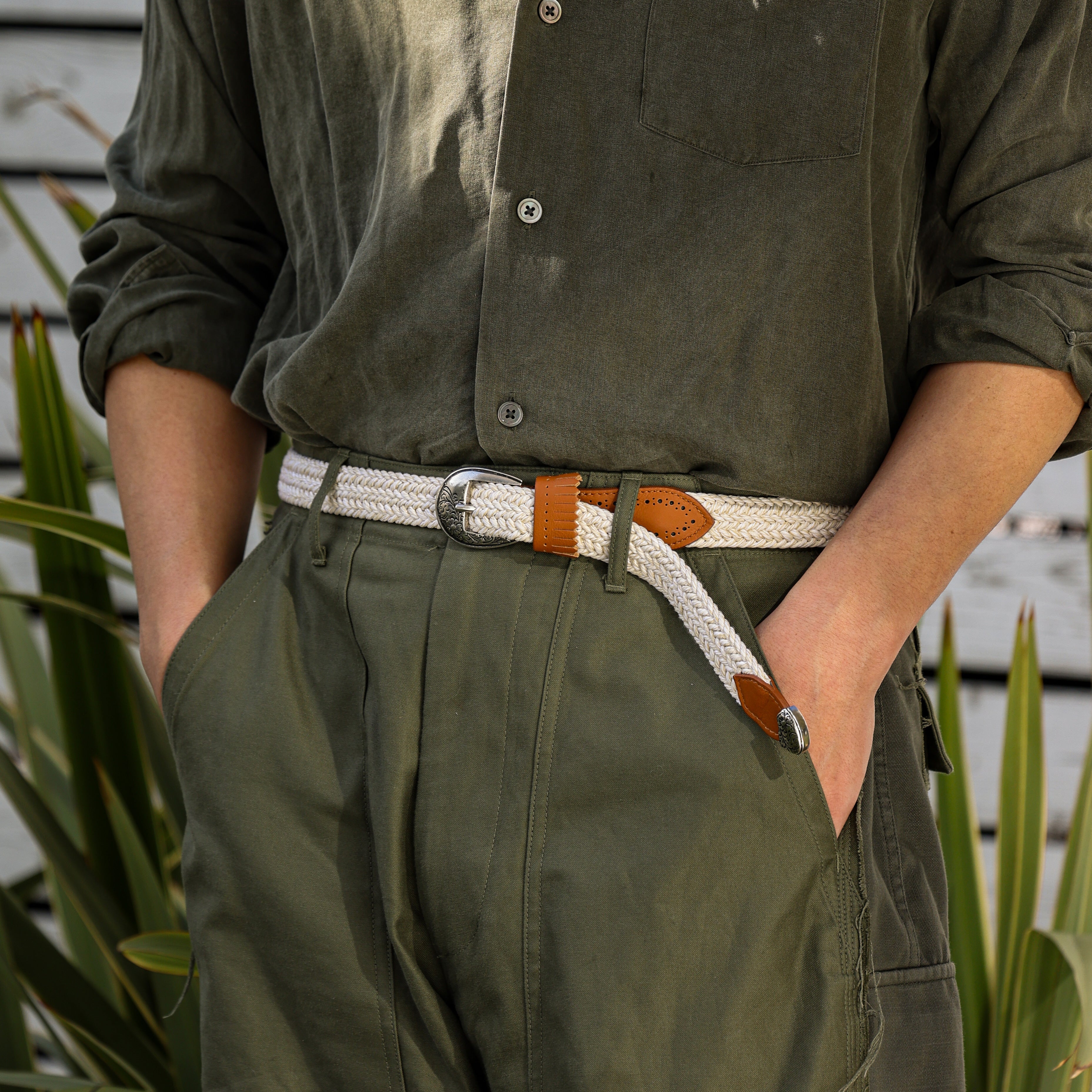 frangia 4° | cotton melange mesh BELT