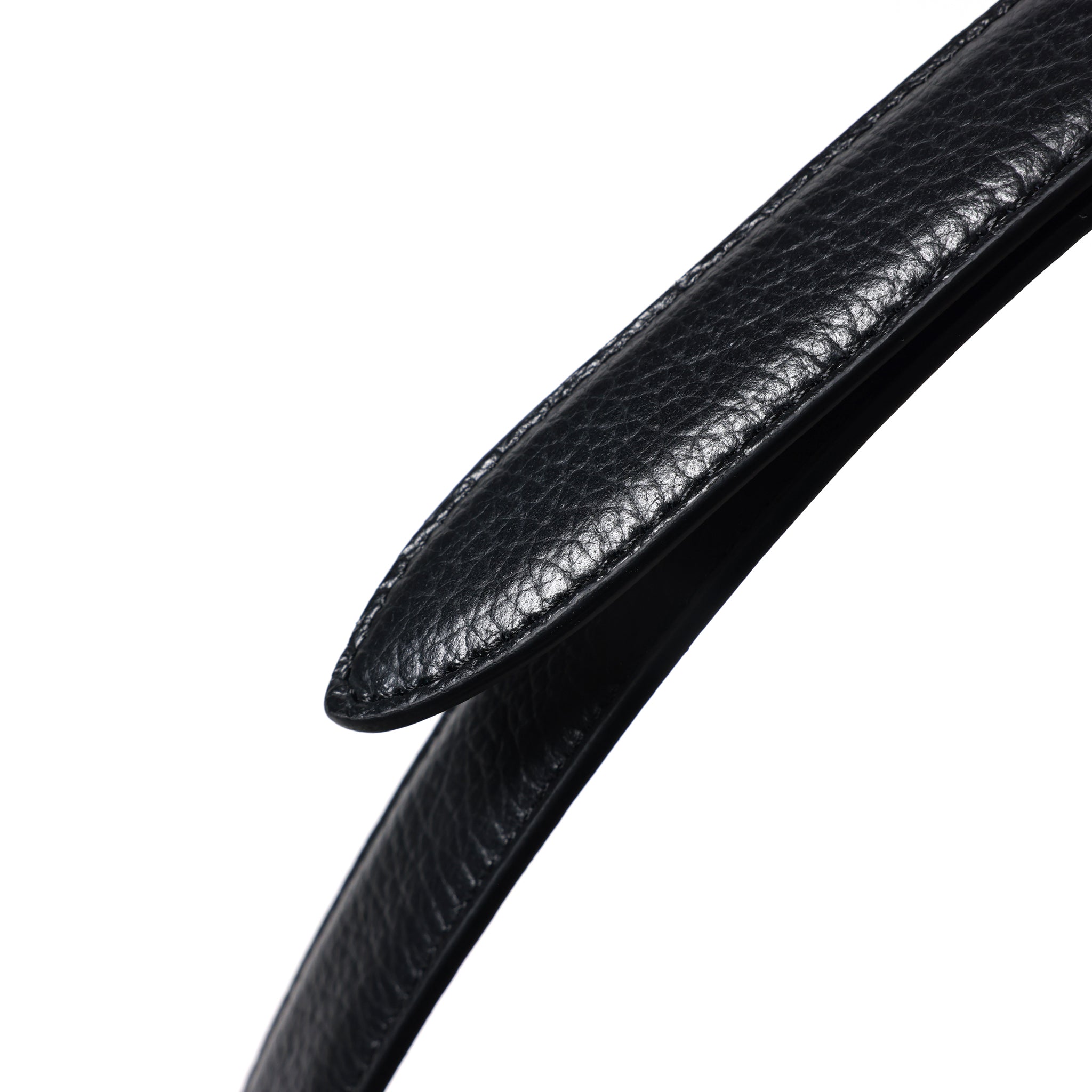 TWIST BUCKLE SHRINK EMBOSSED LEATHER BELT