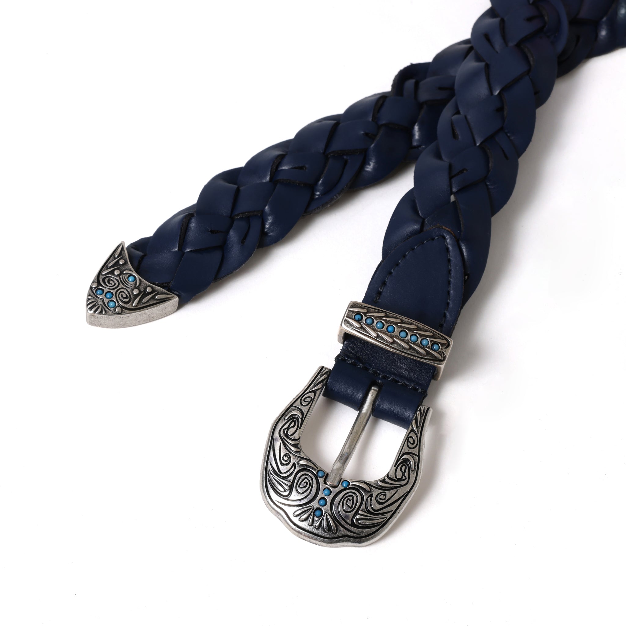 カウレザー ウェスタンメッシュベルト asolina W07 (SILVER) | 25mm