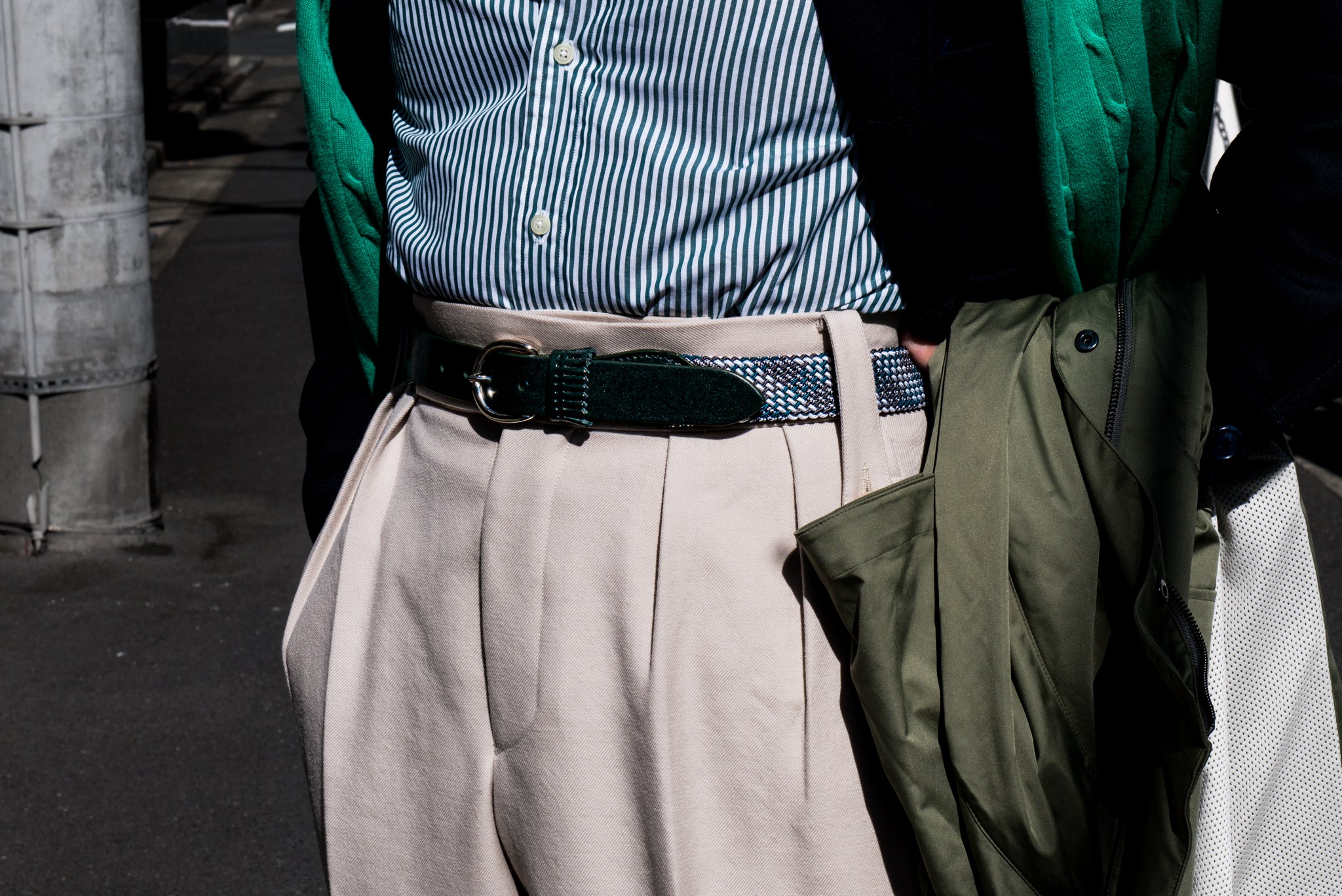 frangia 1° | Leather combination mesh BELT / E