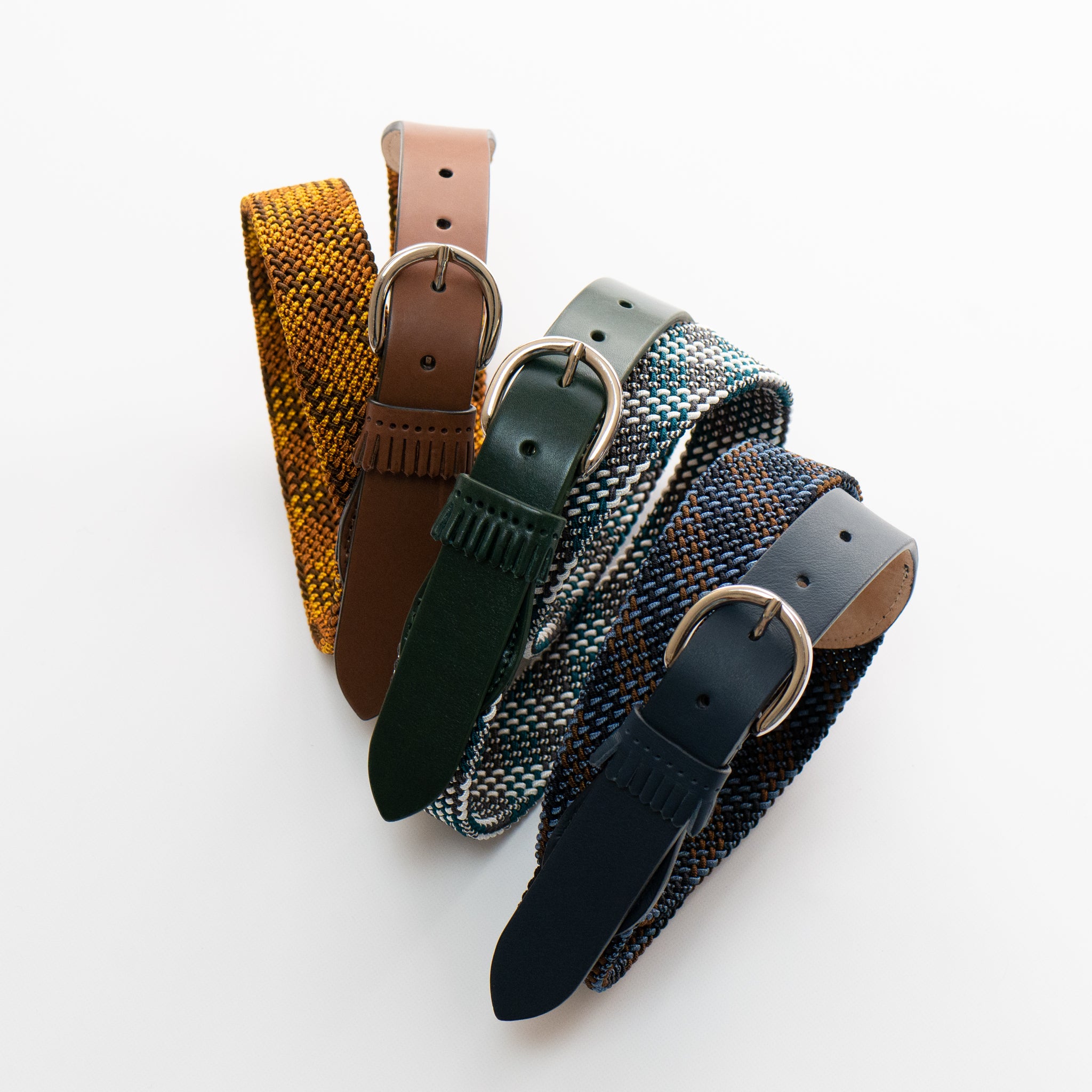 frangia 1° | Leather combination mesh BELT / E