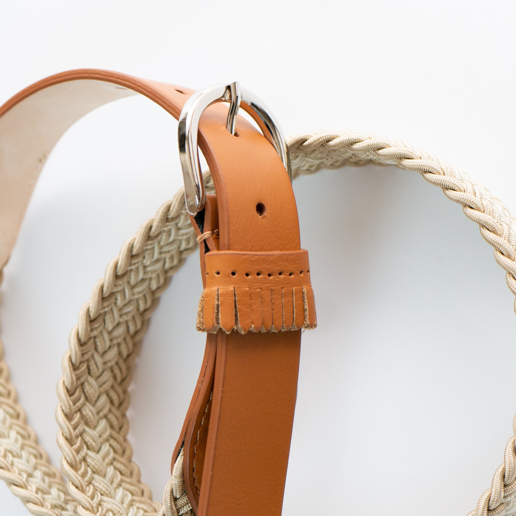 frangia 1° | Leather combination mesh BELT / E