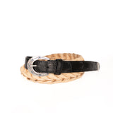 WESTERN COMBINATION MESH BELT / FRONT EMBOSSED LEATHER